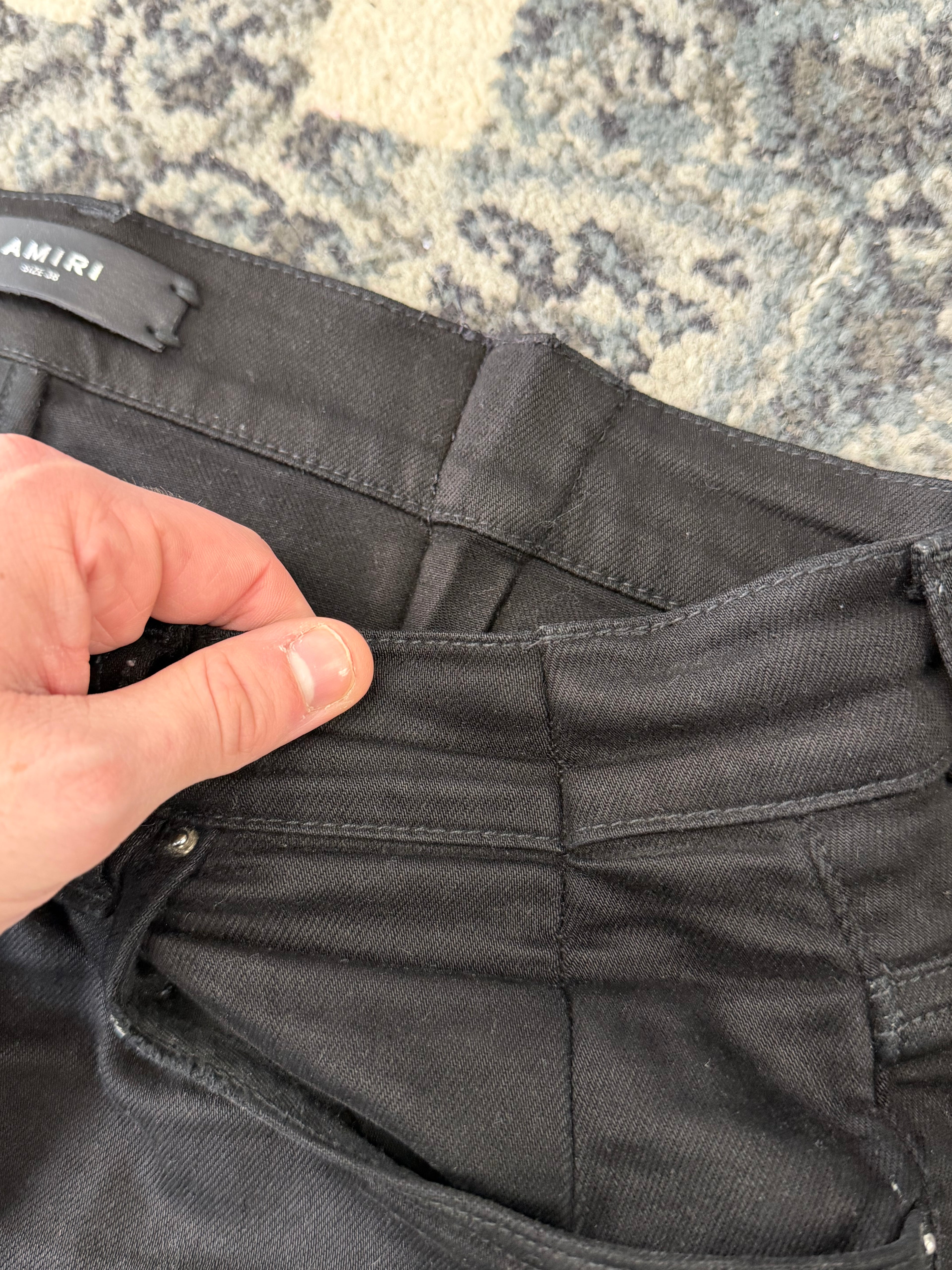 AMIRI black patch mx1 jeans black 38 U