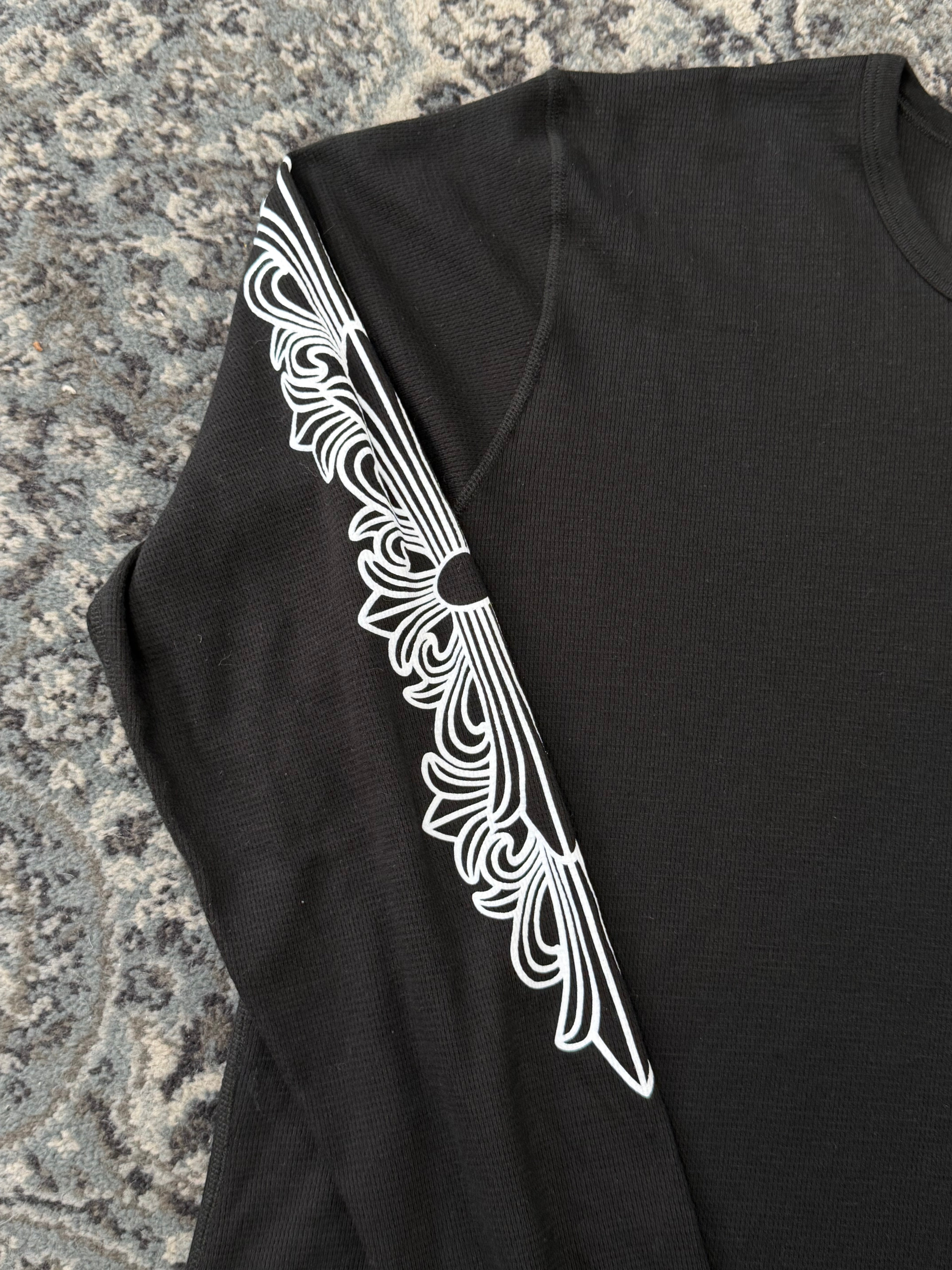 CHROME HEARTS floral horsehoe thermal black XXL DS