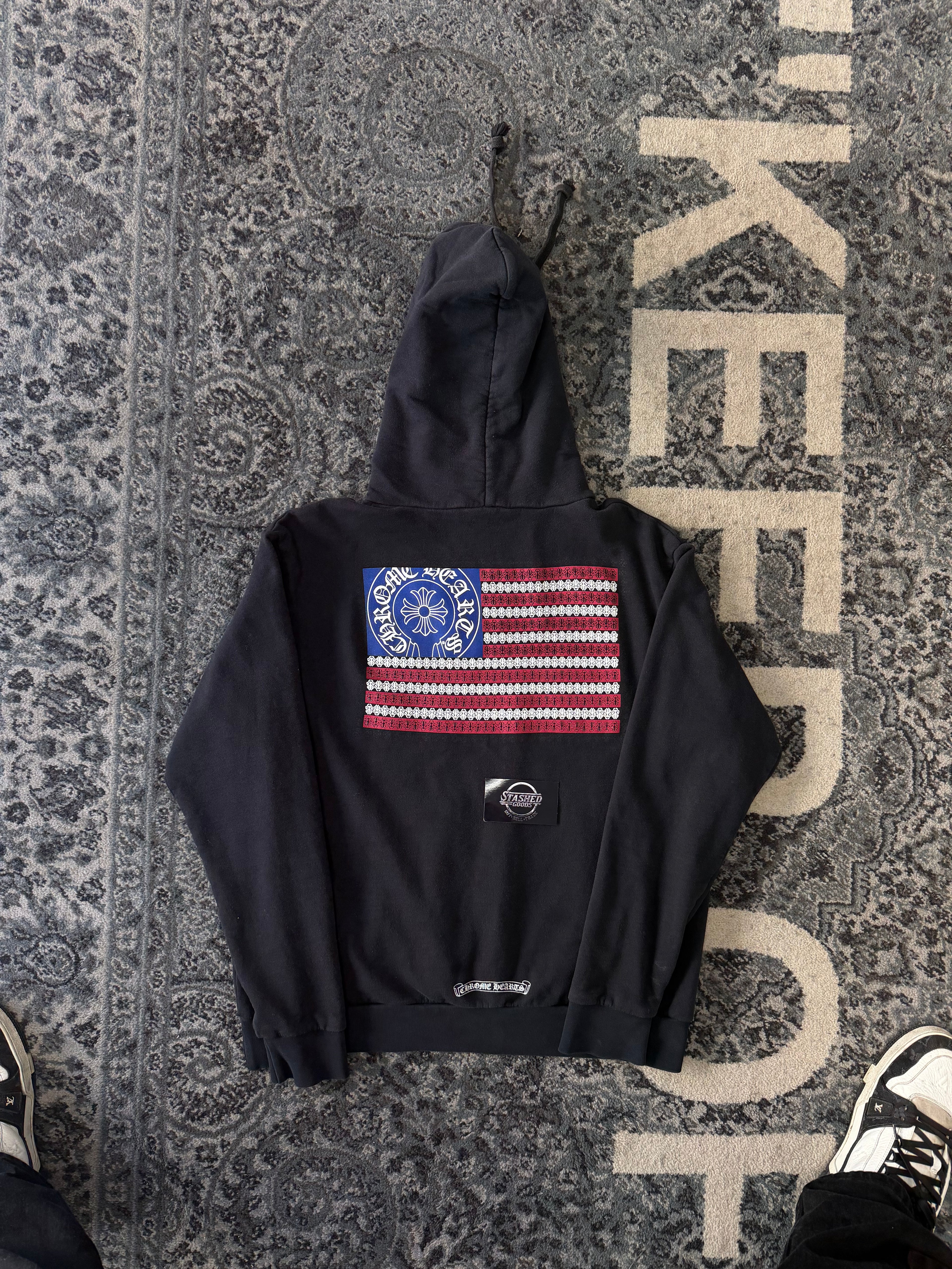 CHROME HEARTS usa horseshoe logo hoodie black M U