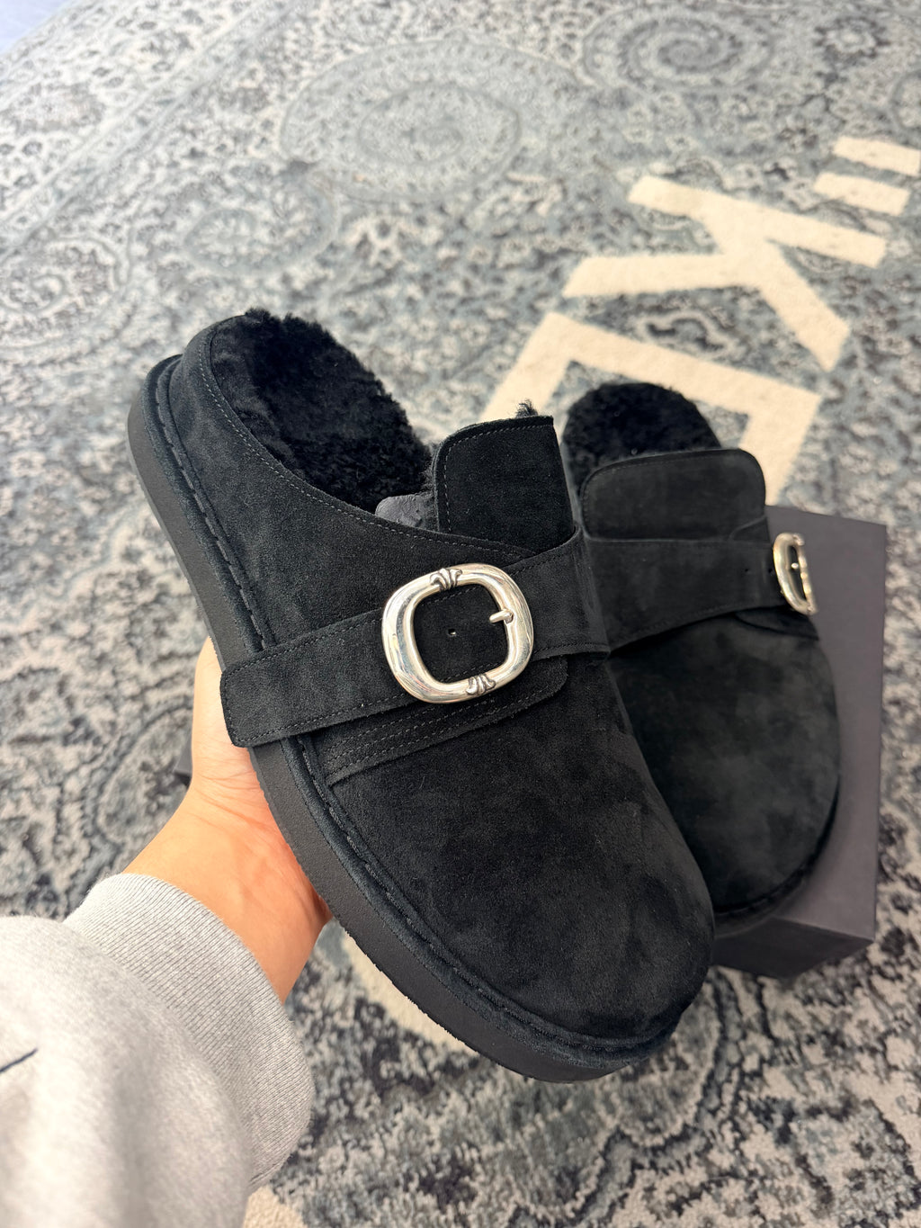 Chrome Heart Suede Clogs Size 10 (New)