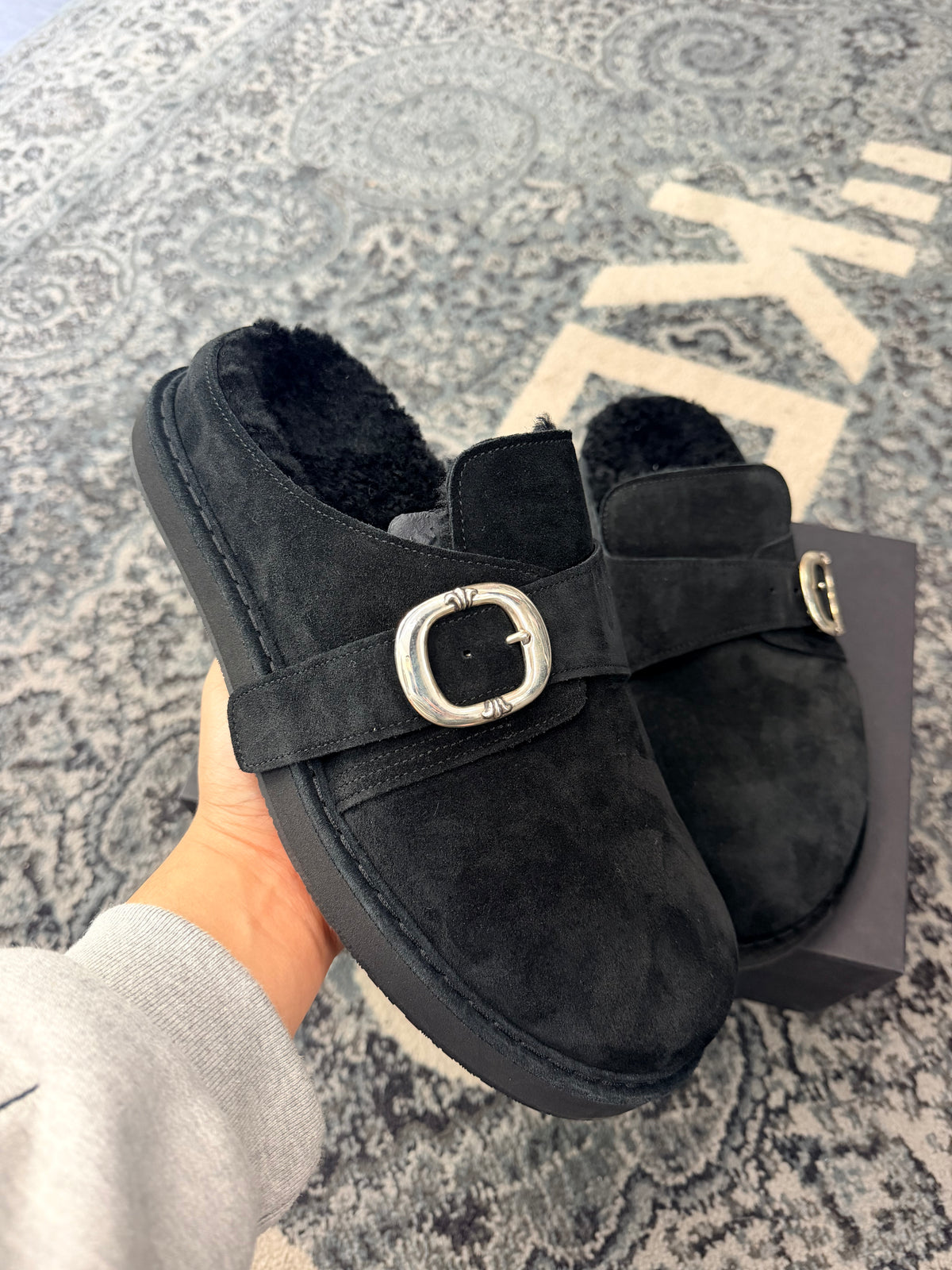 Chrome Heart Suede Clogs Size 10 (New)