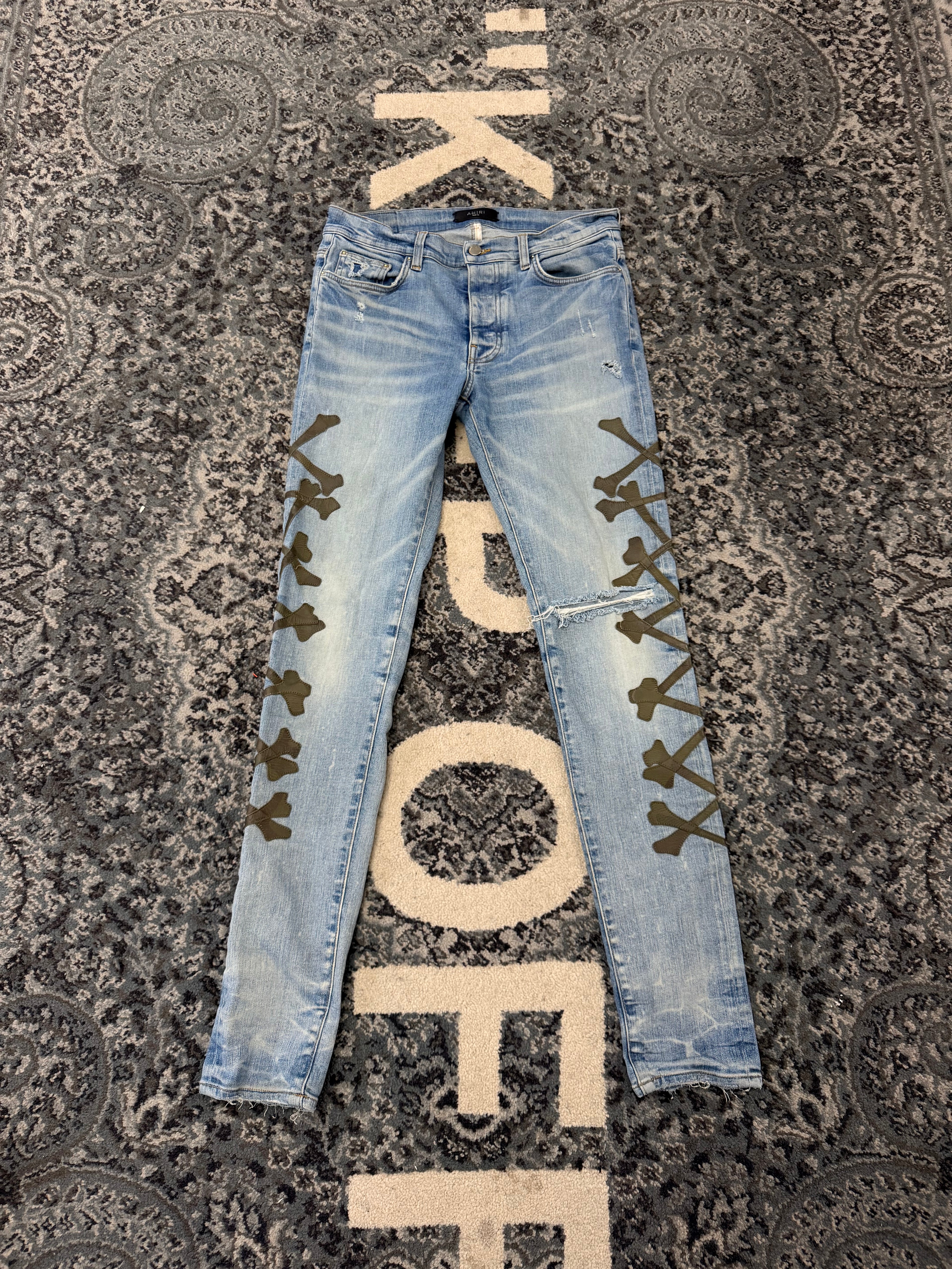 Amiri Camo Bone Jeans Size 32 U