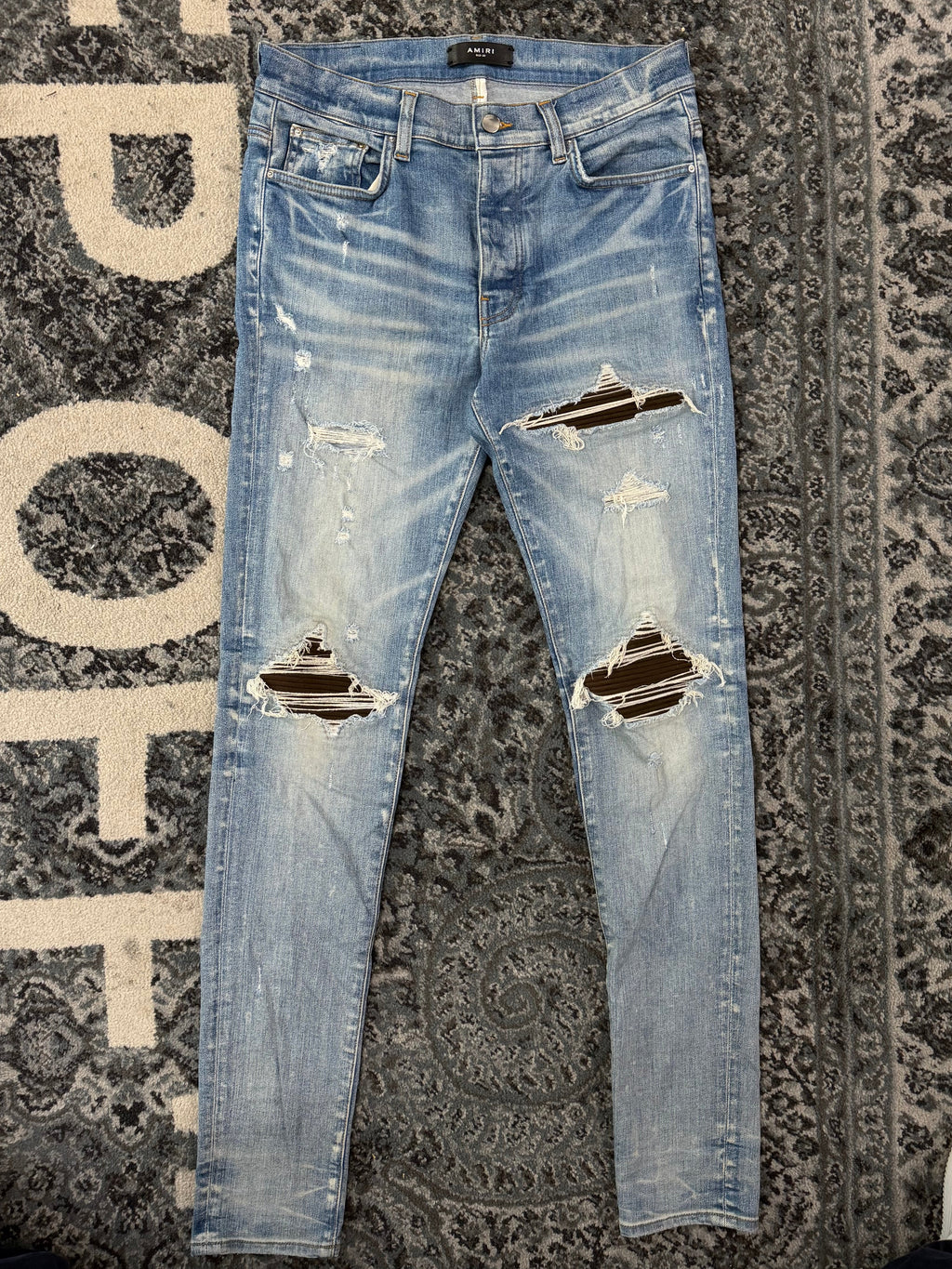 AMIRI brown patch mx1 jeans indnigo 32 U