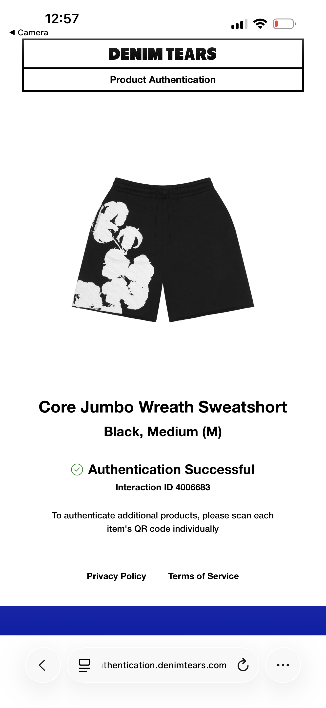 DENIM TEARS dispora shorts  black M U