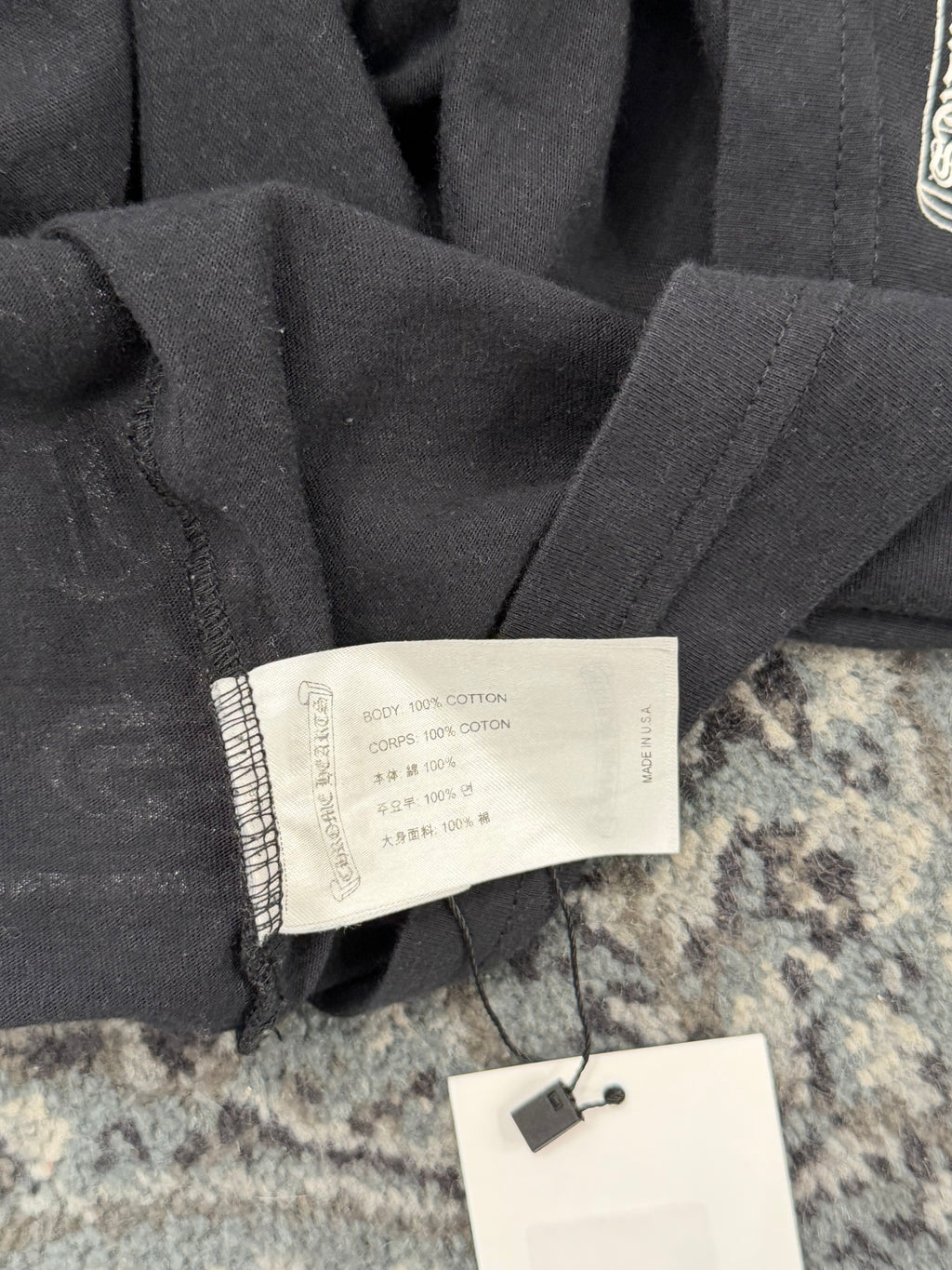 CHROME HEARTS t bar horseshoe L/S black M U