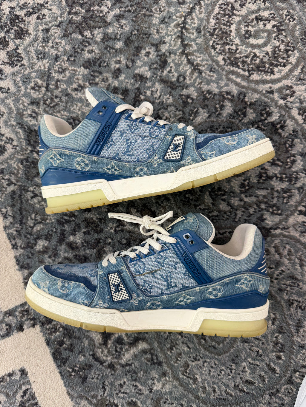 LV monogram trainers blue 9LV (10.5-11M) NB U