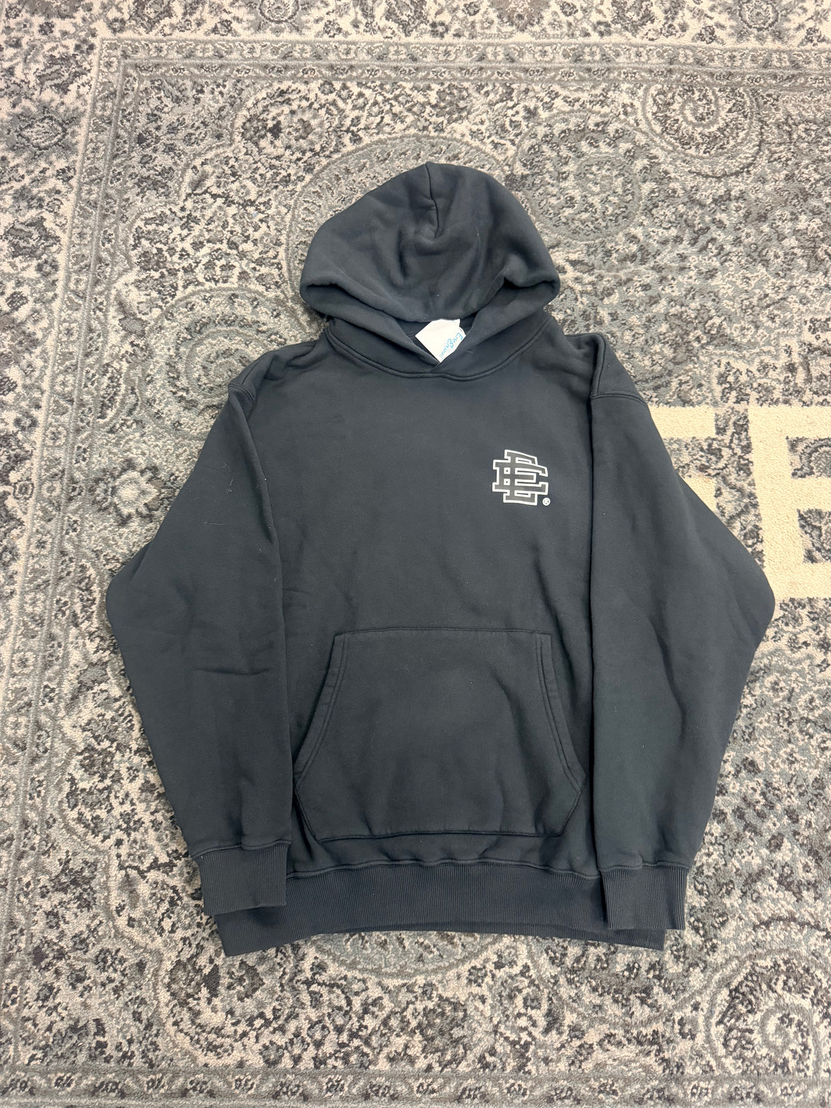 Eric Emanuel Core logo Black Hoodie Size XXL Brand New