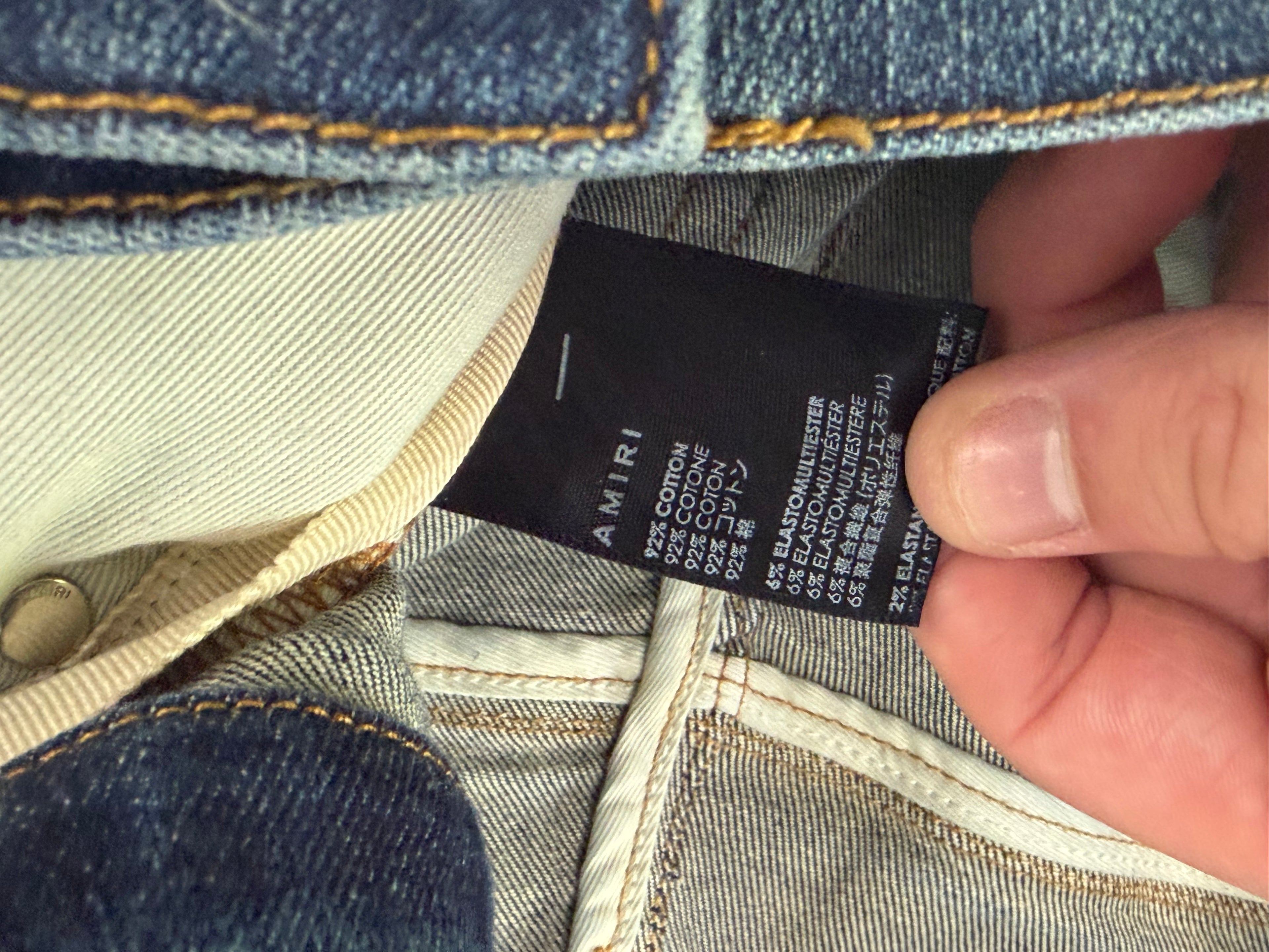 AMIRI red bandana mx1 jeans indigo 33 U