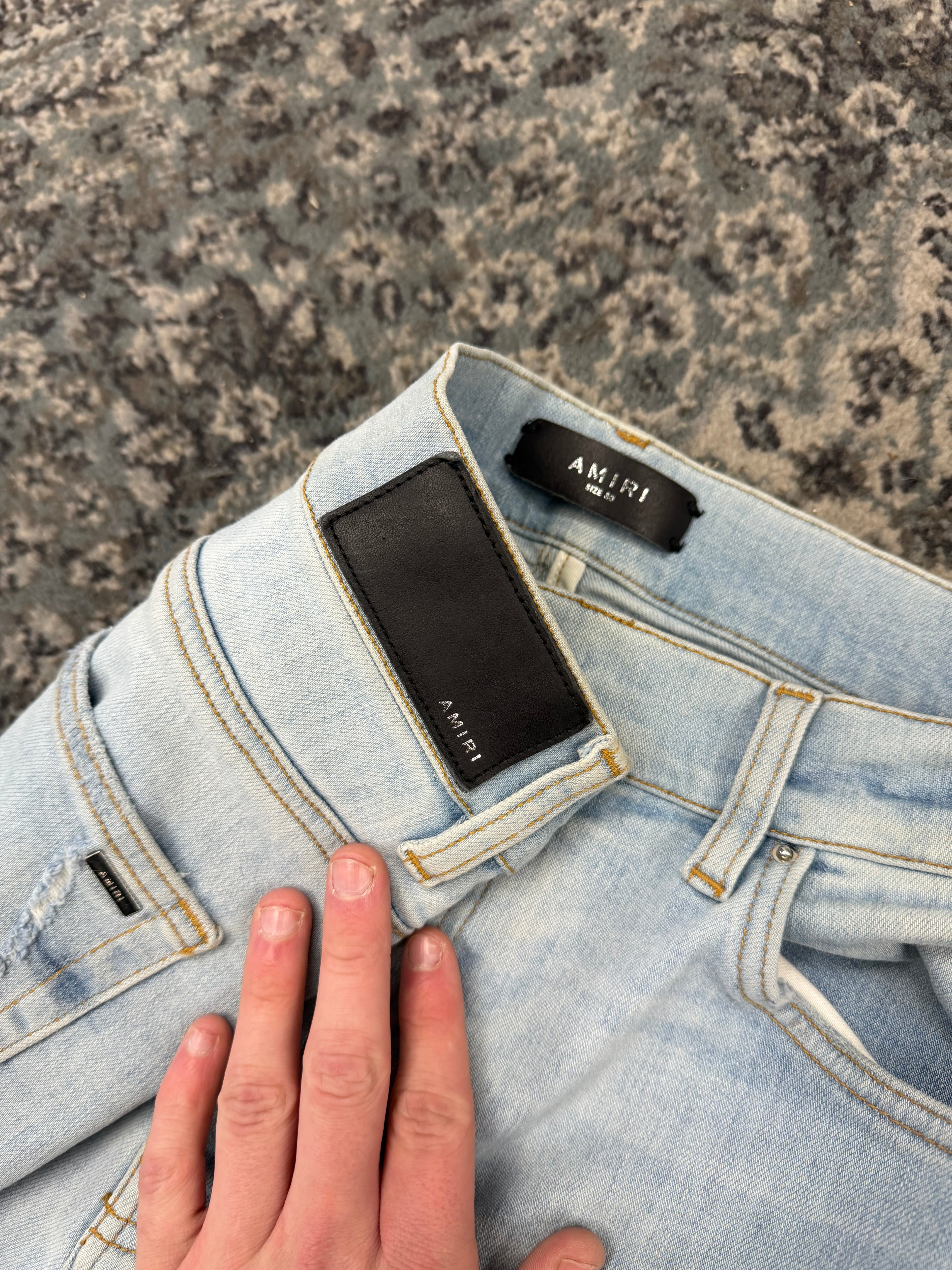 MA tie dye colorful thrasher jeans indigo 38 U