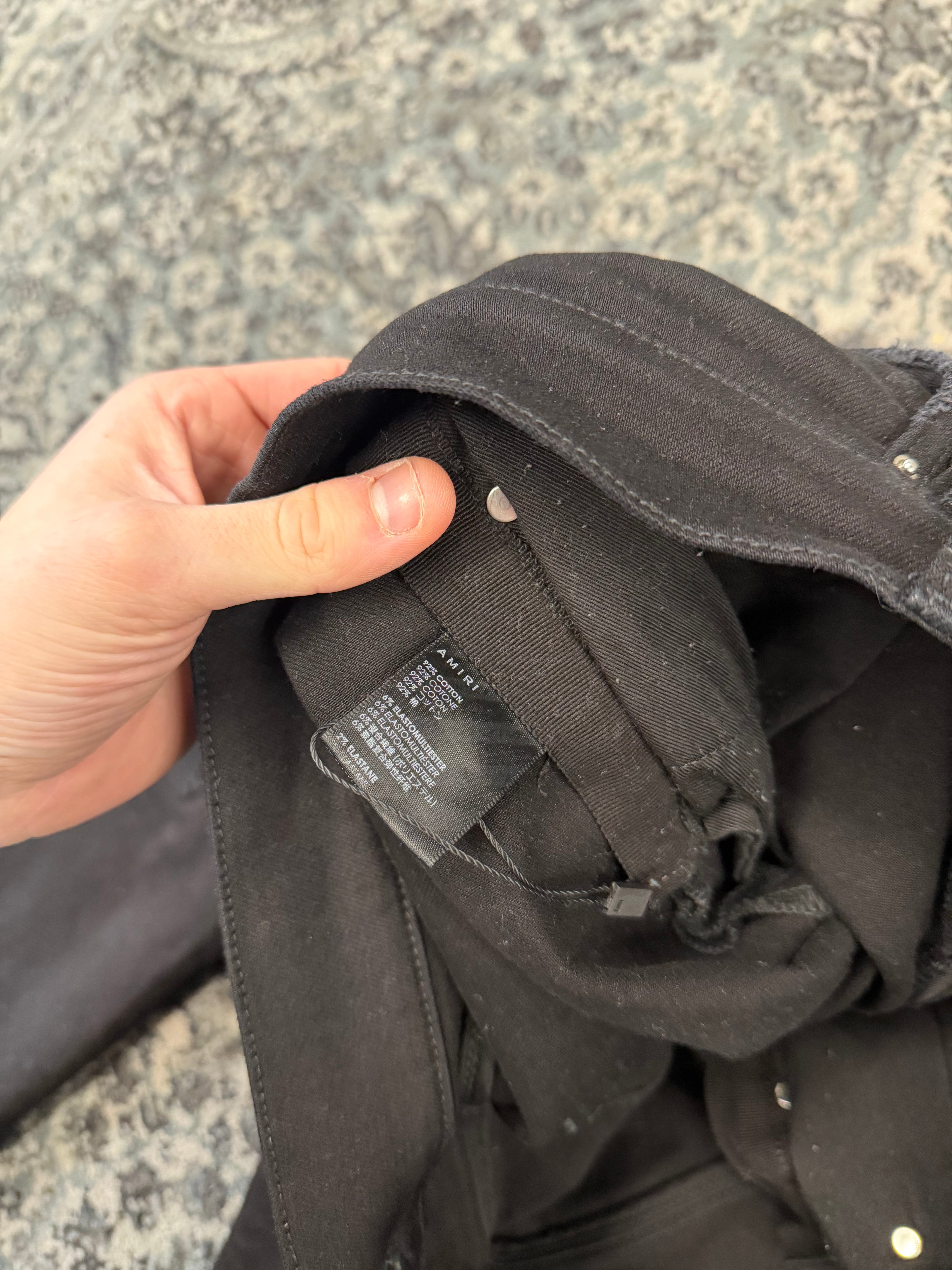 AMIRI black patch mx1 jeans black 36 U