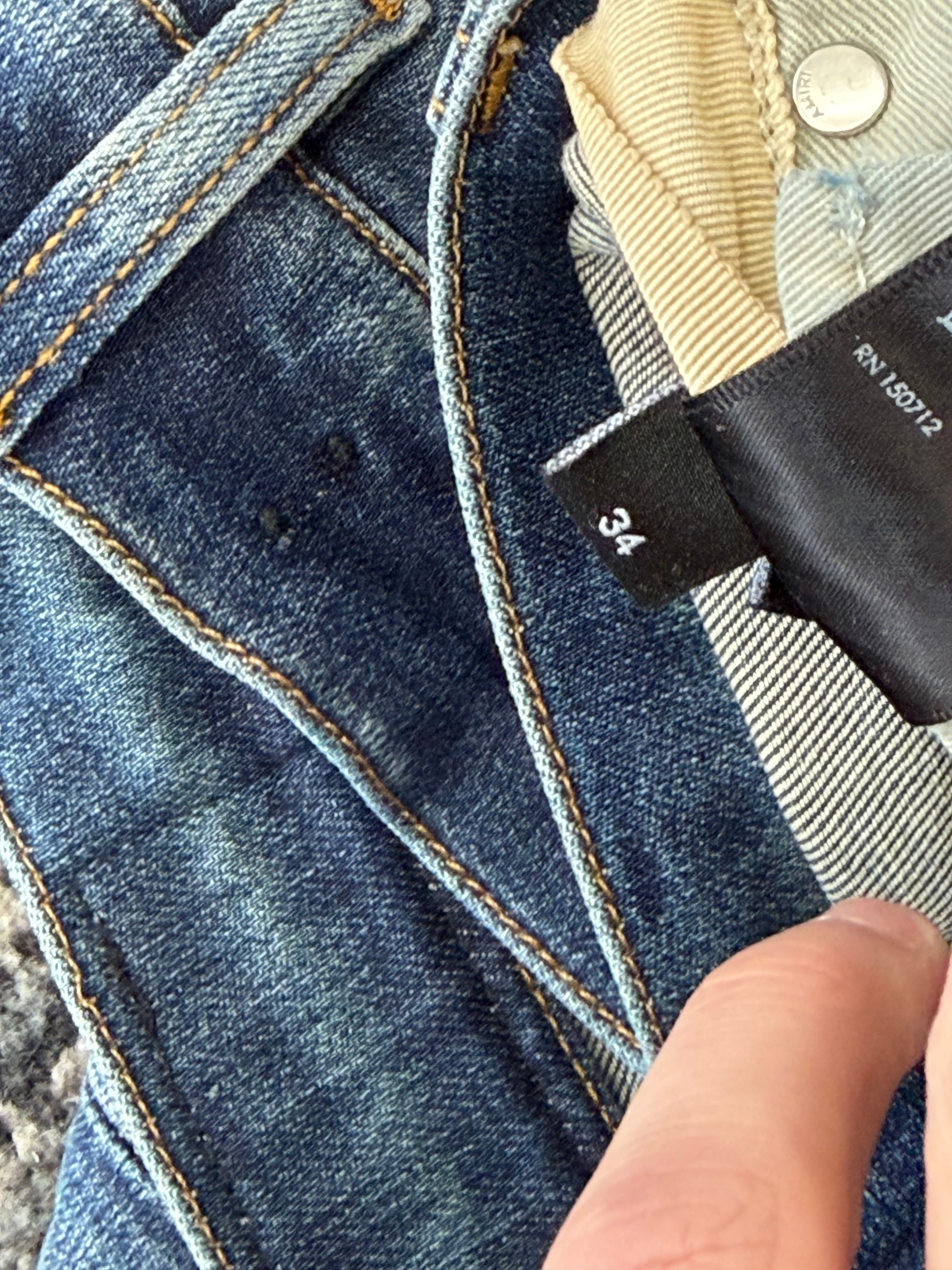 Amiri MX 1 Red bandana sz 34