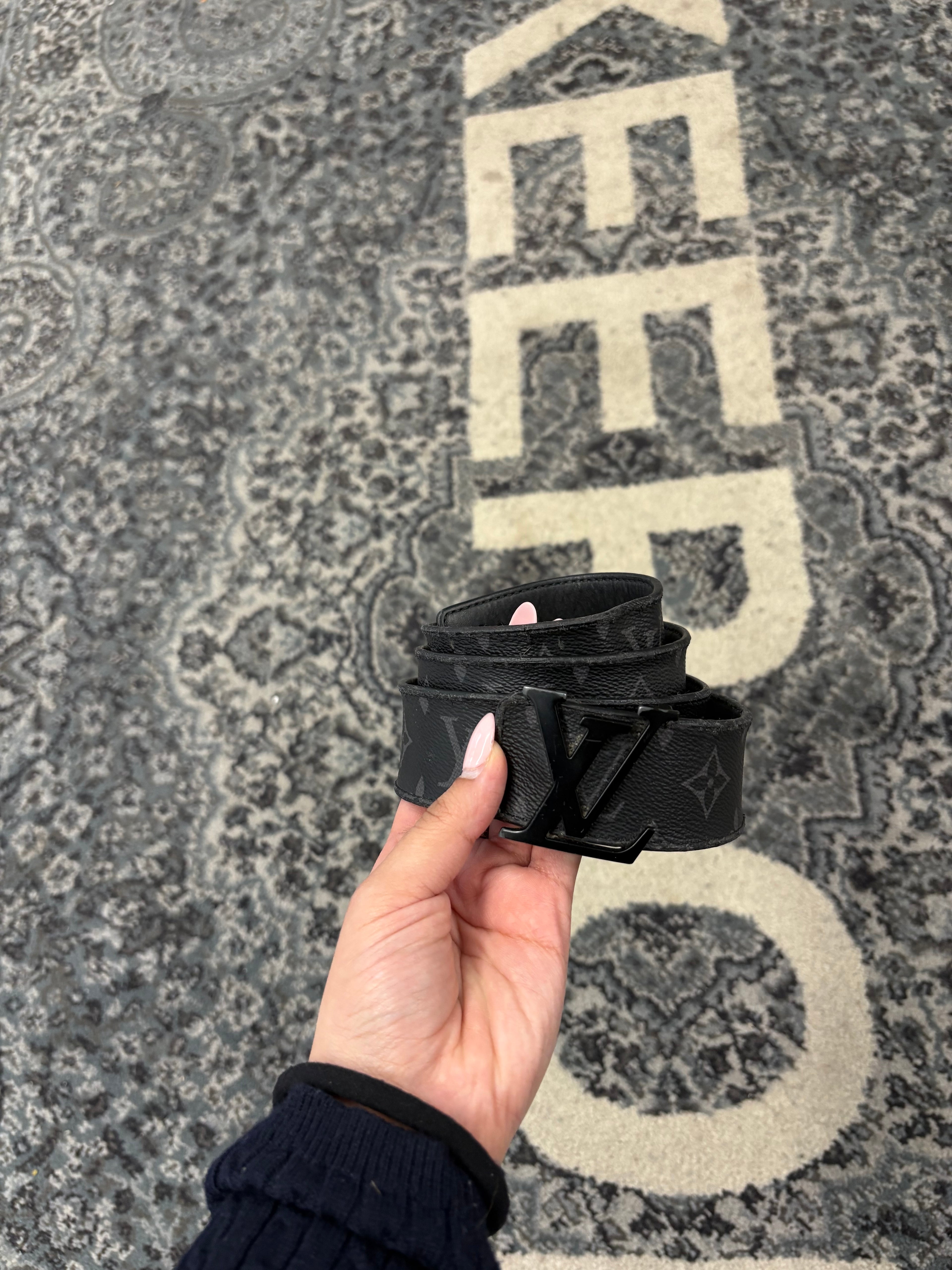 LV Monogram Black Belt Size 94 Fits 34/36 U