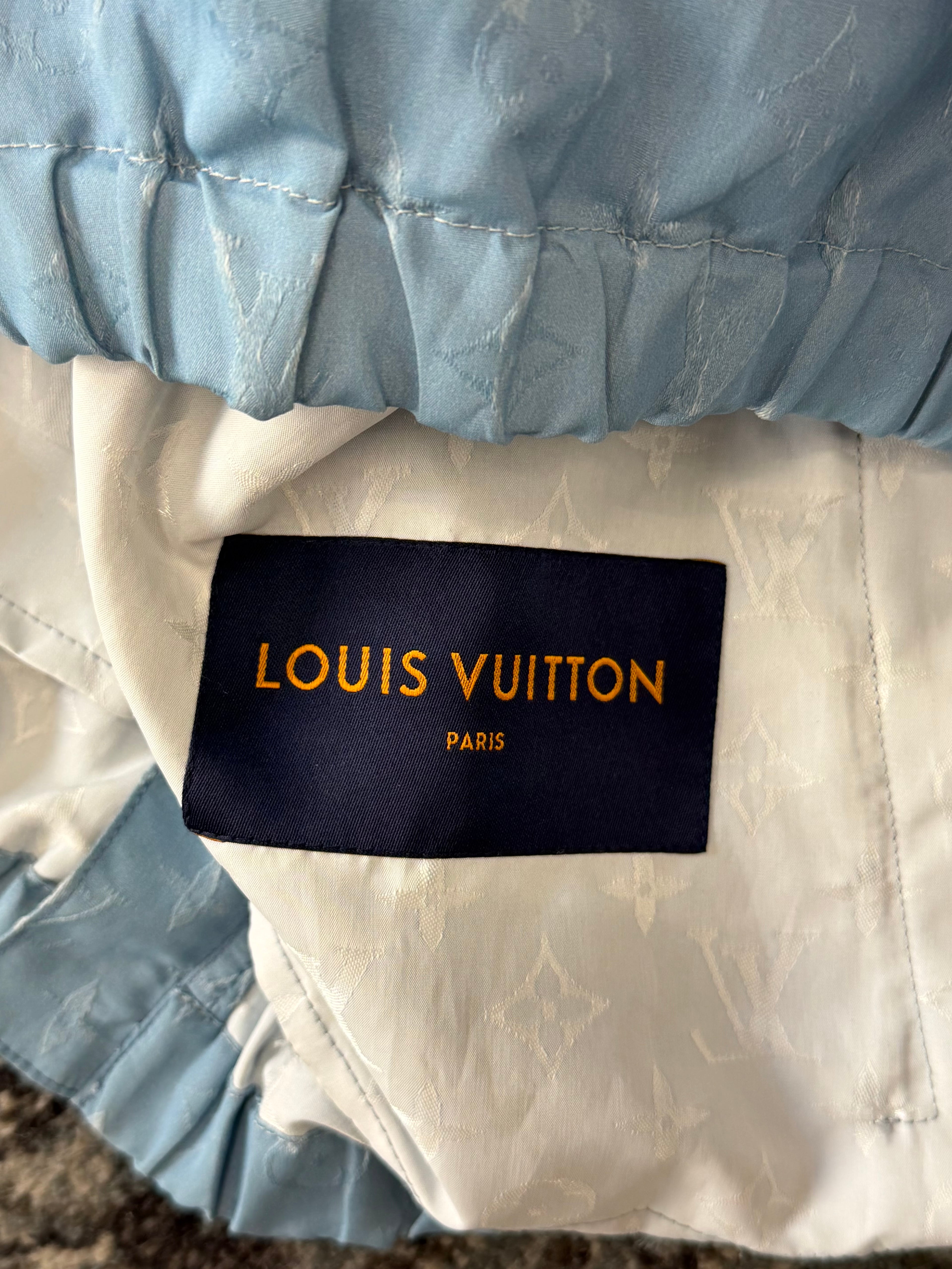 LV monogram cloud windbreaker blue 48 (Fits S) U