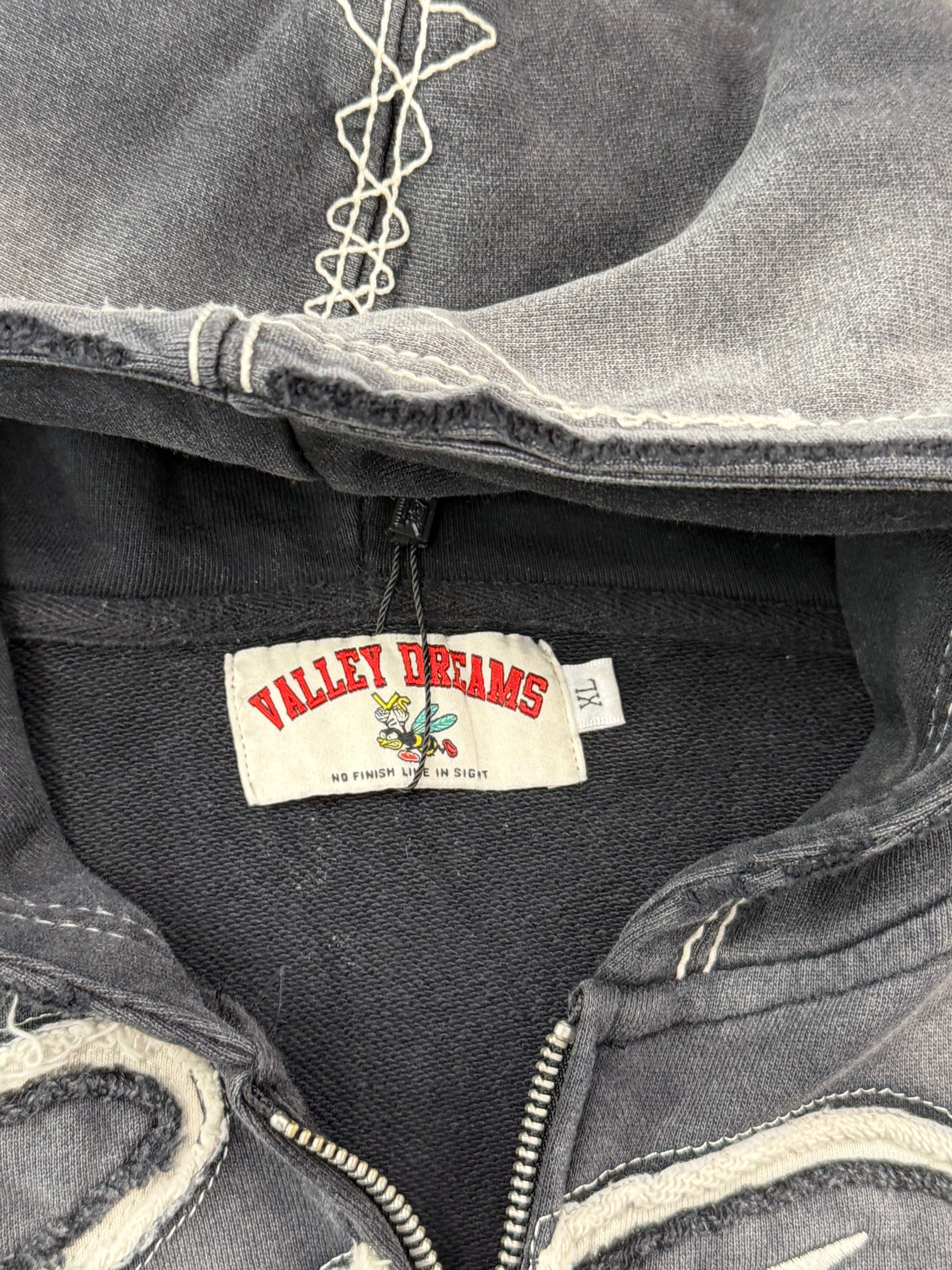 VALE religion zip up hoodie grey XL U
