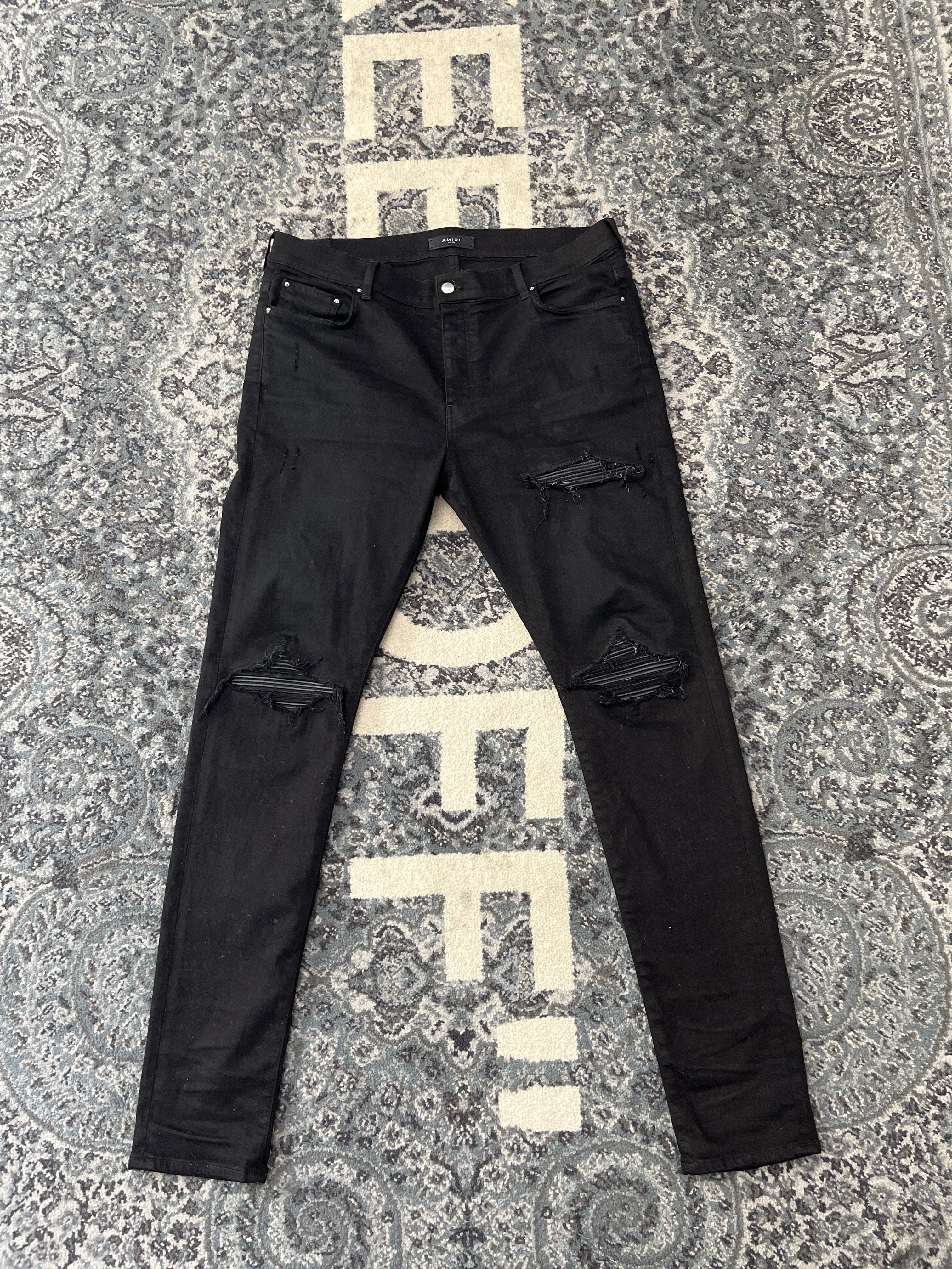 AMIRI black patch mx1 jeans black 38 U