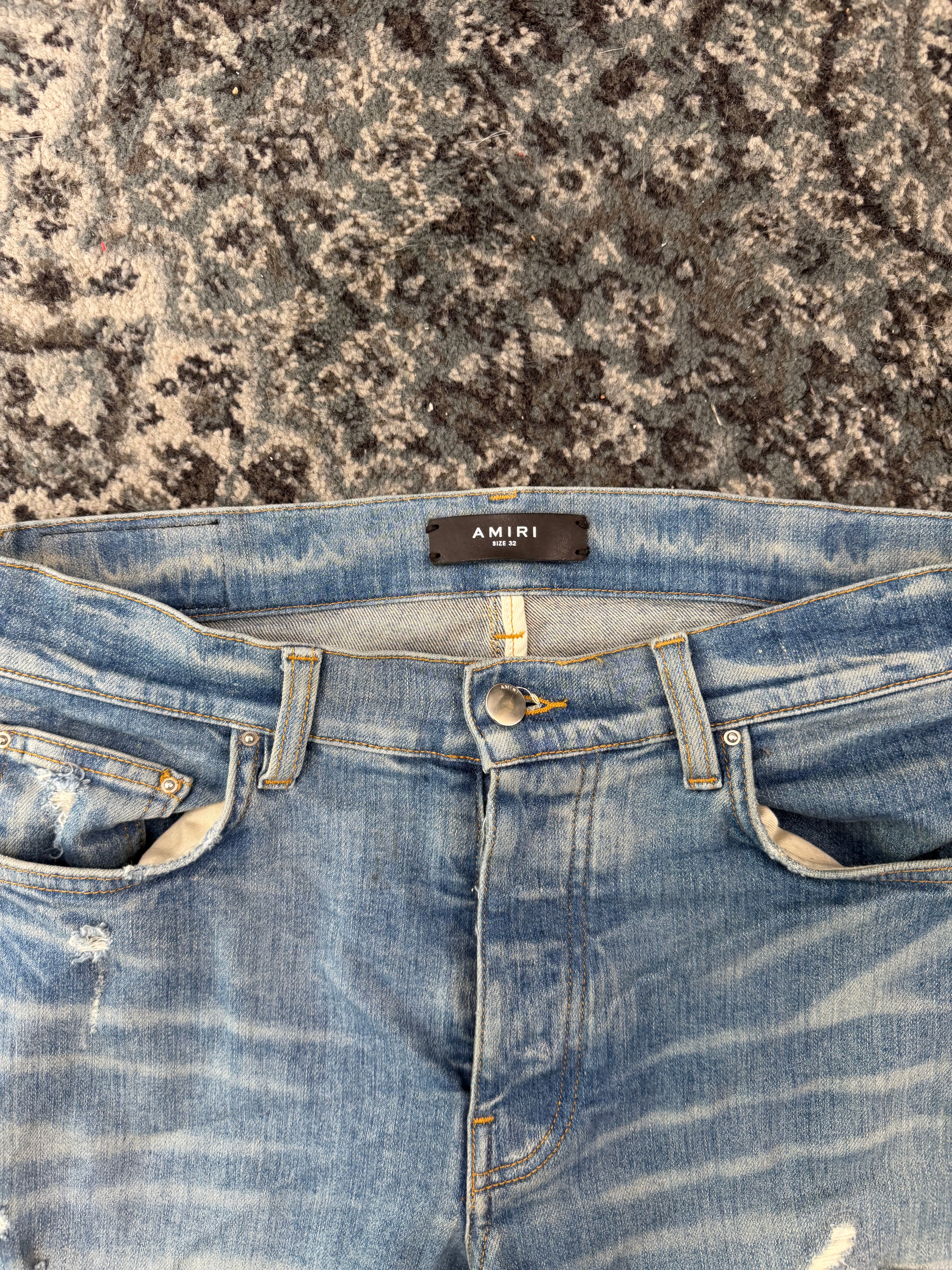 AMIRI white patch mx1 jeans indigo 32 U