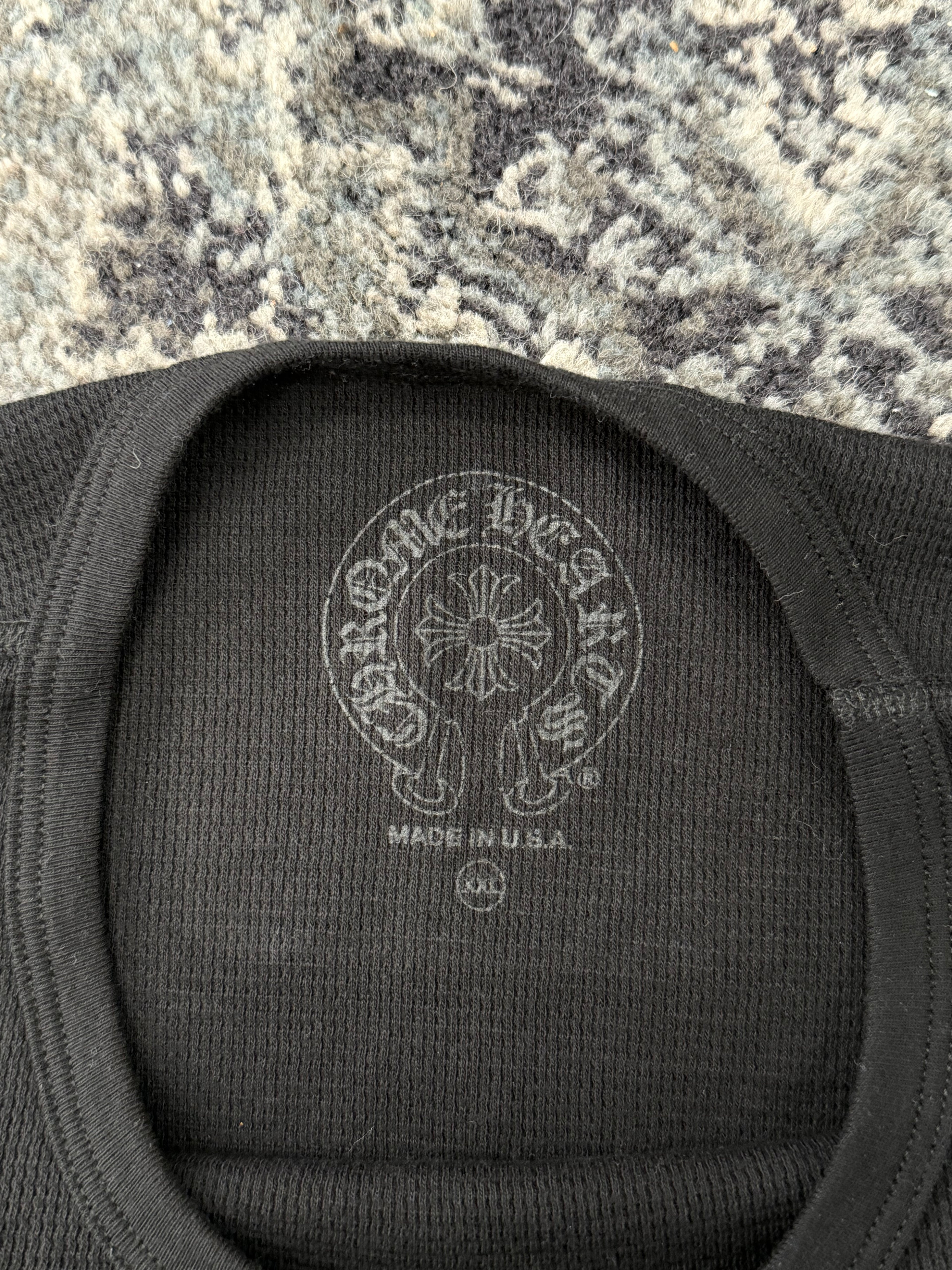 CHROME HEARTS floral horsehoe thermal black XXL DS