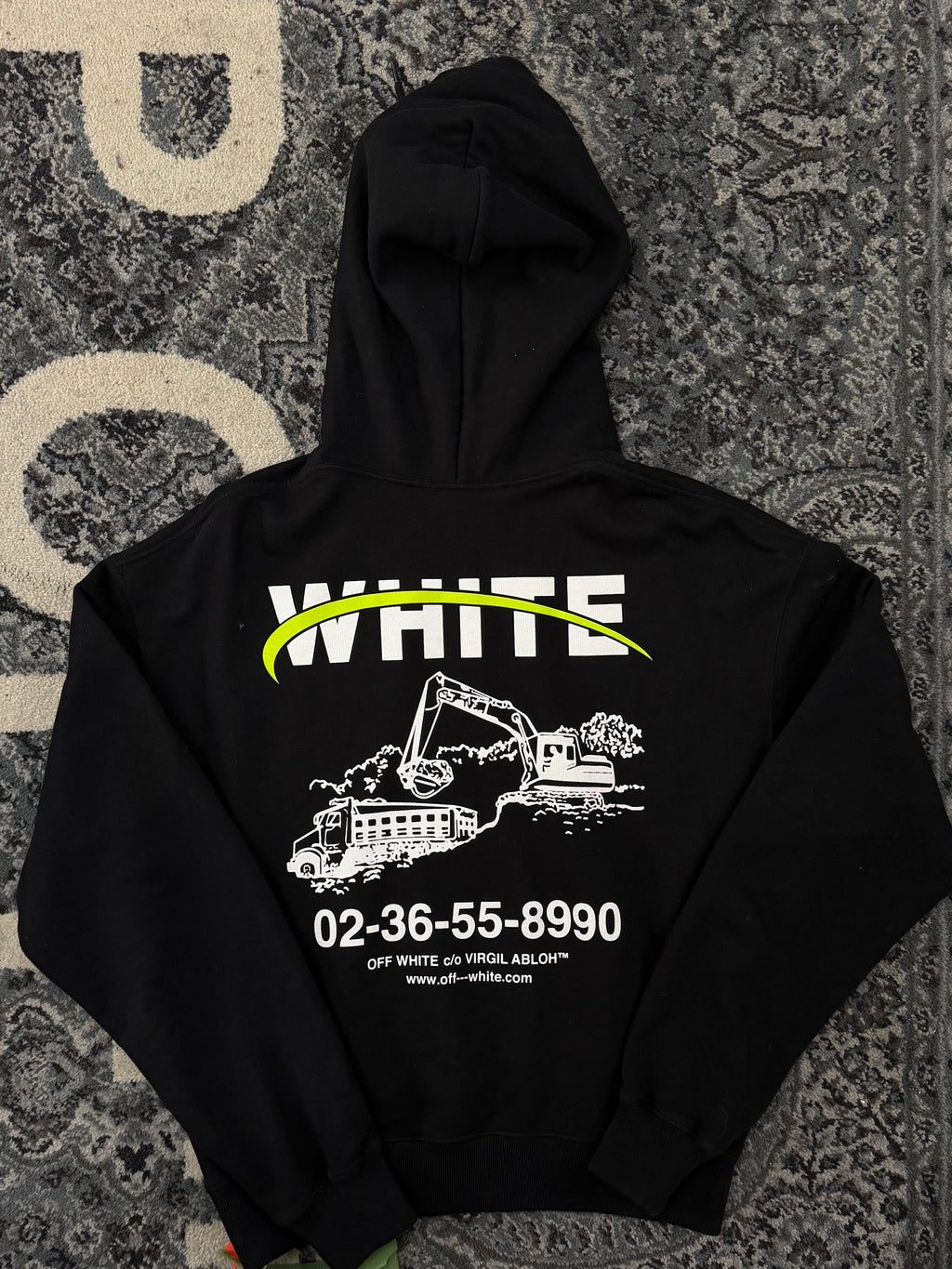 OFF WHITE studios hoodie black/green S U