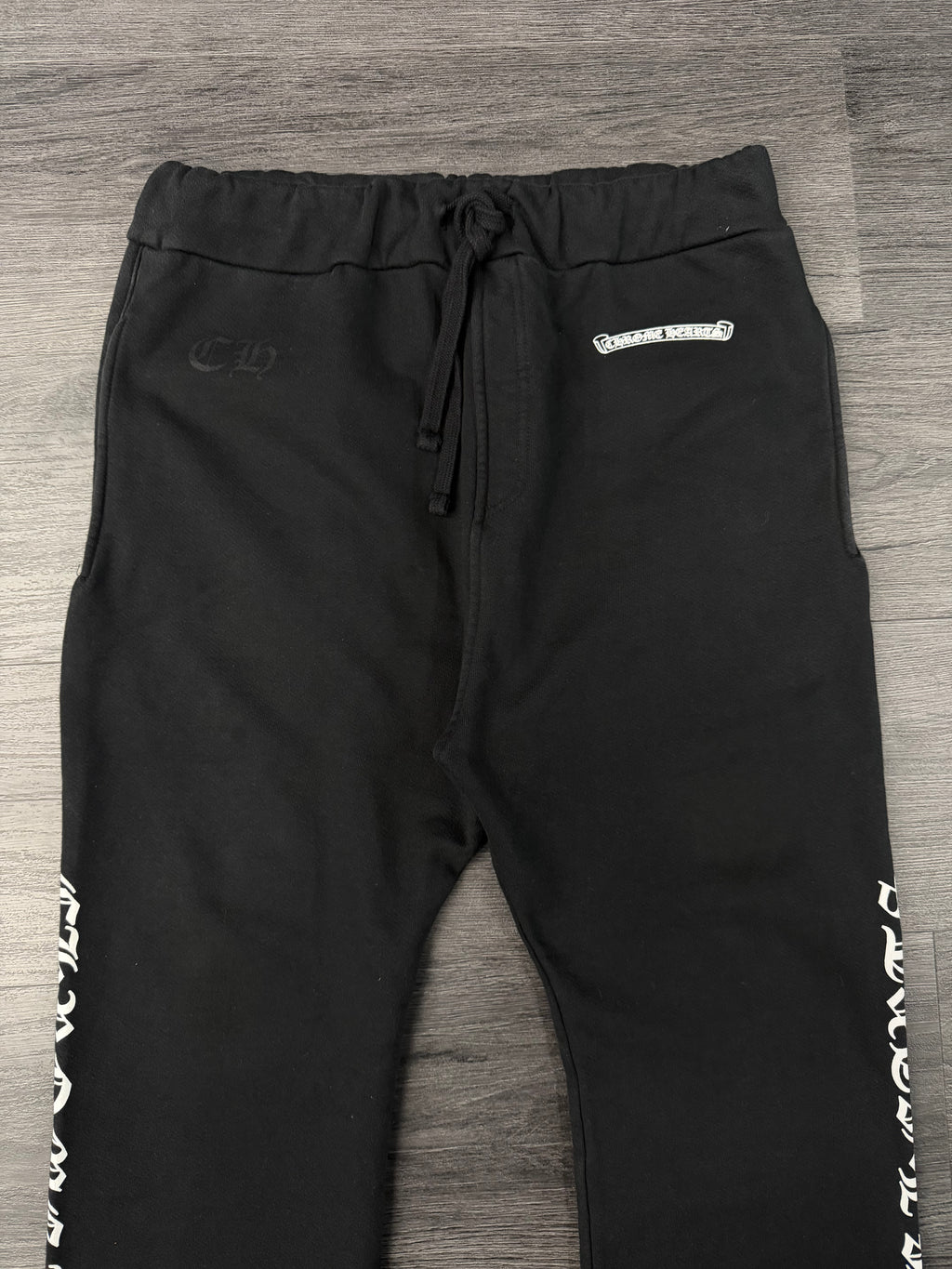 CHROME HEARTS scroll logo pocket sweatpants black M U