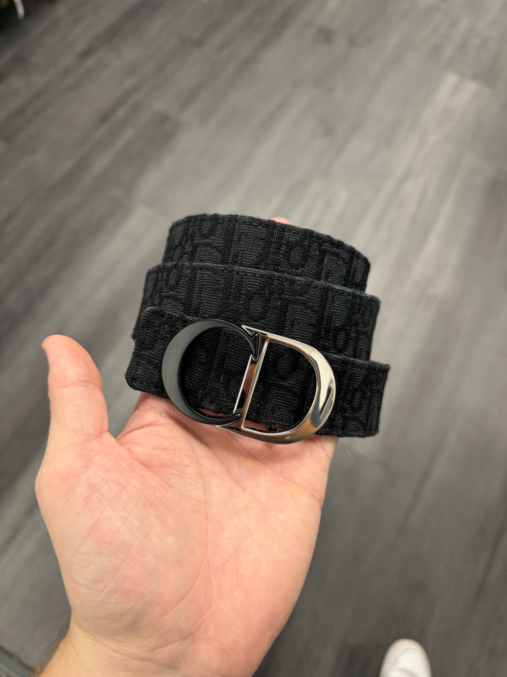 DIOR two-tone cd logo belt 40-44W U