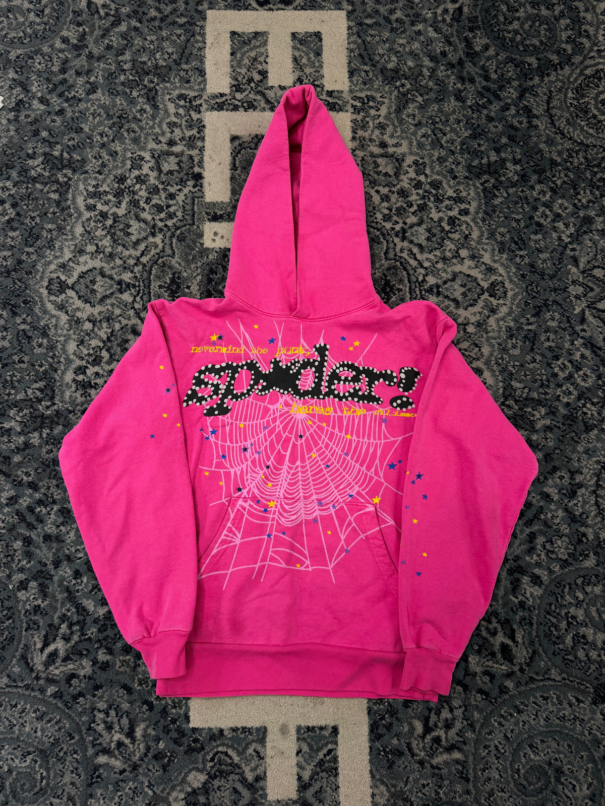 Sp5der v2 Pink Hoodie Size Small U
