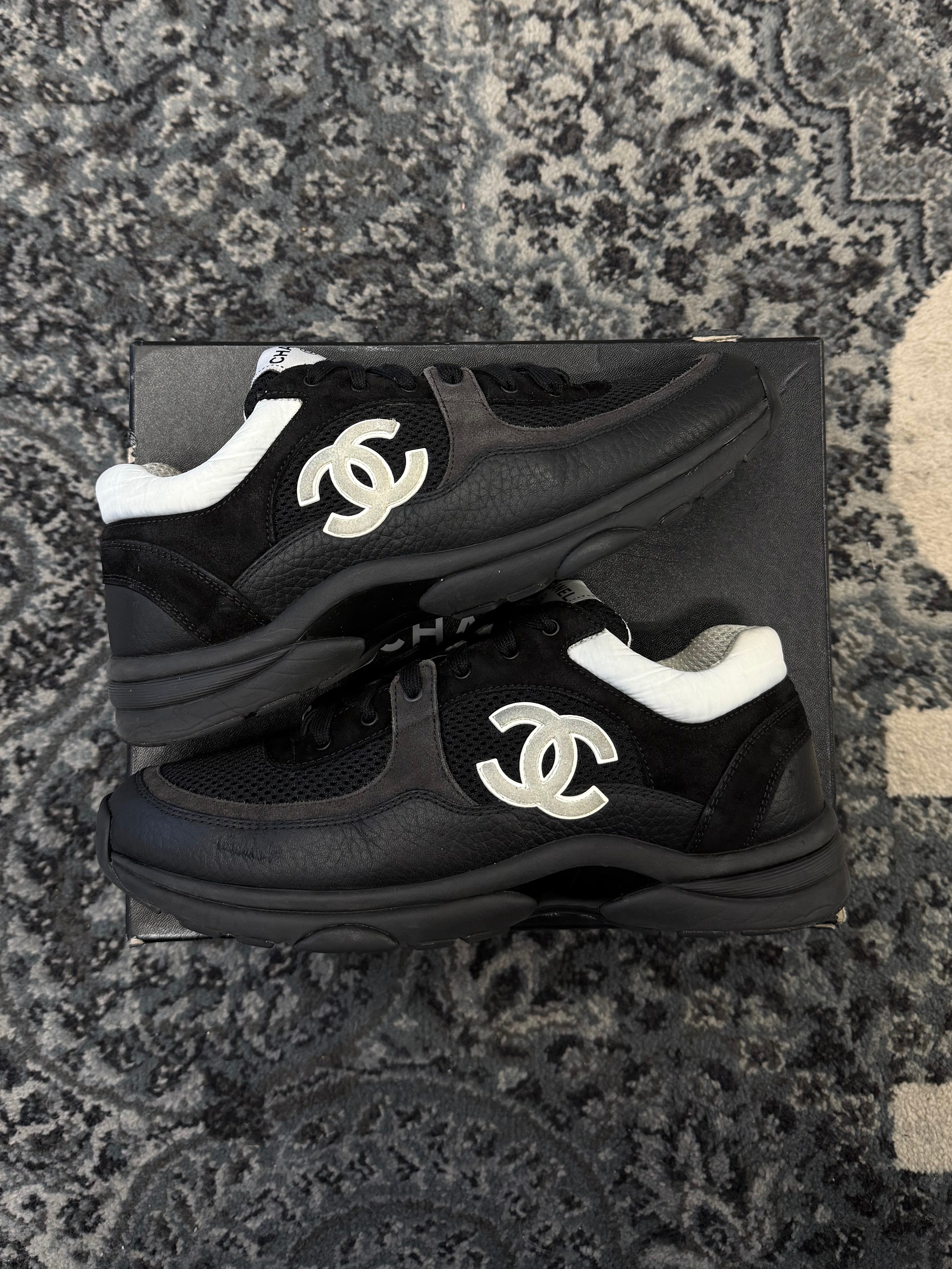CHANEL cc runners black/white 42 (9M) U