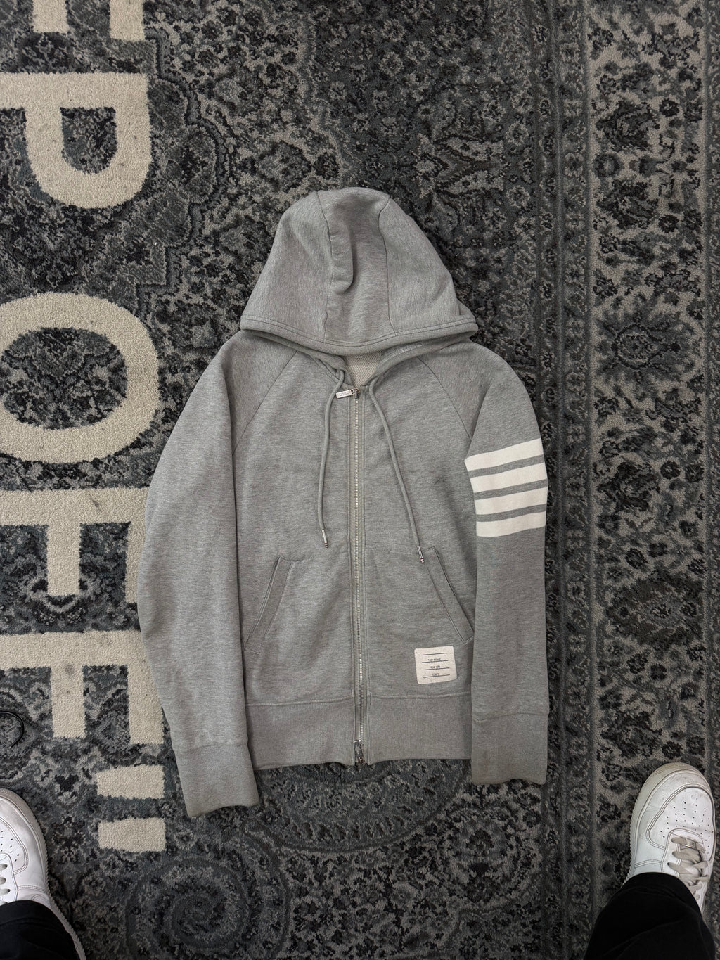 THOM BROWNE t-bar zip up grey 2 (S) U