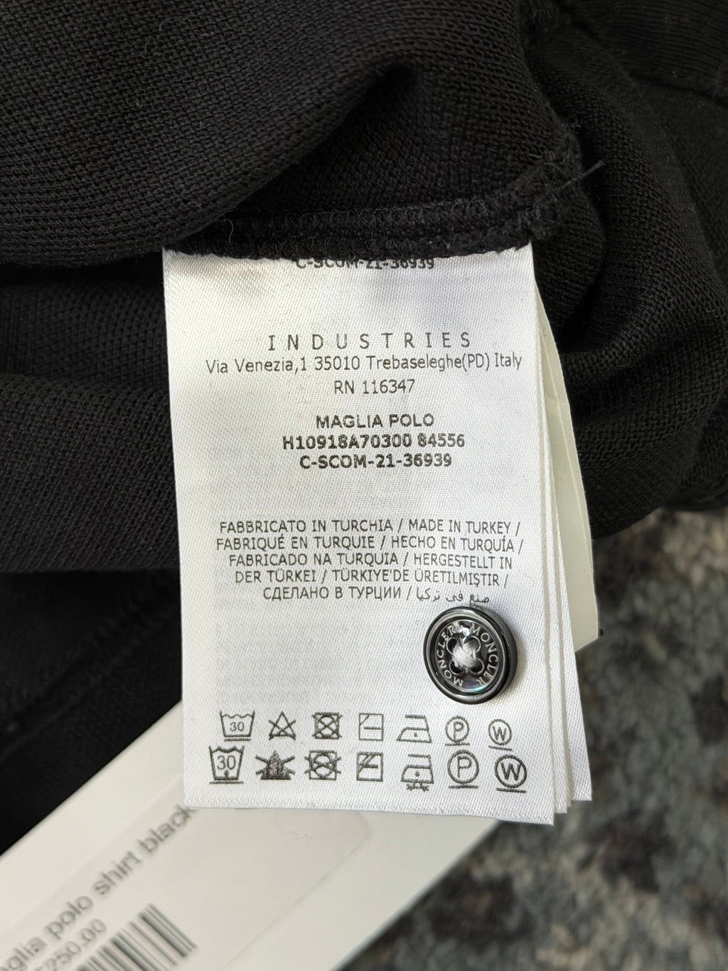 MONCLER maglia polo shirt black S U