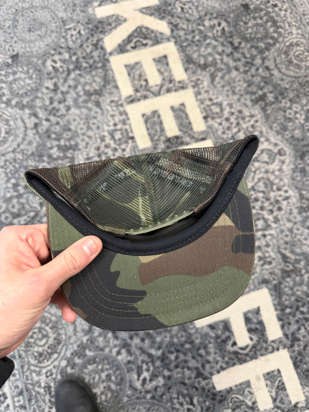 CHROME HEARTS camo Hollywood trucker hat OS DS