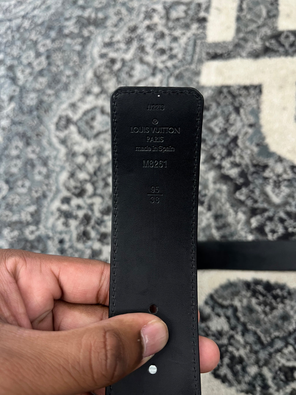 LV belt "metallic grey" 95 (28-32) NB U