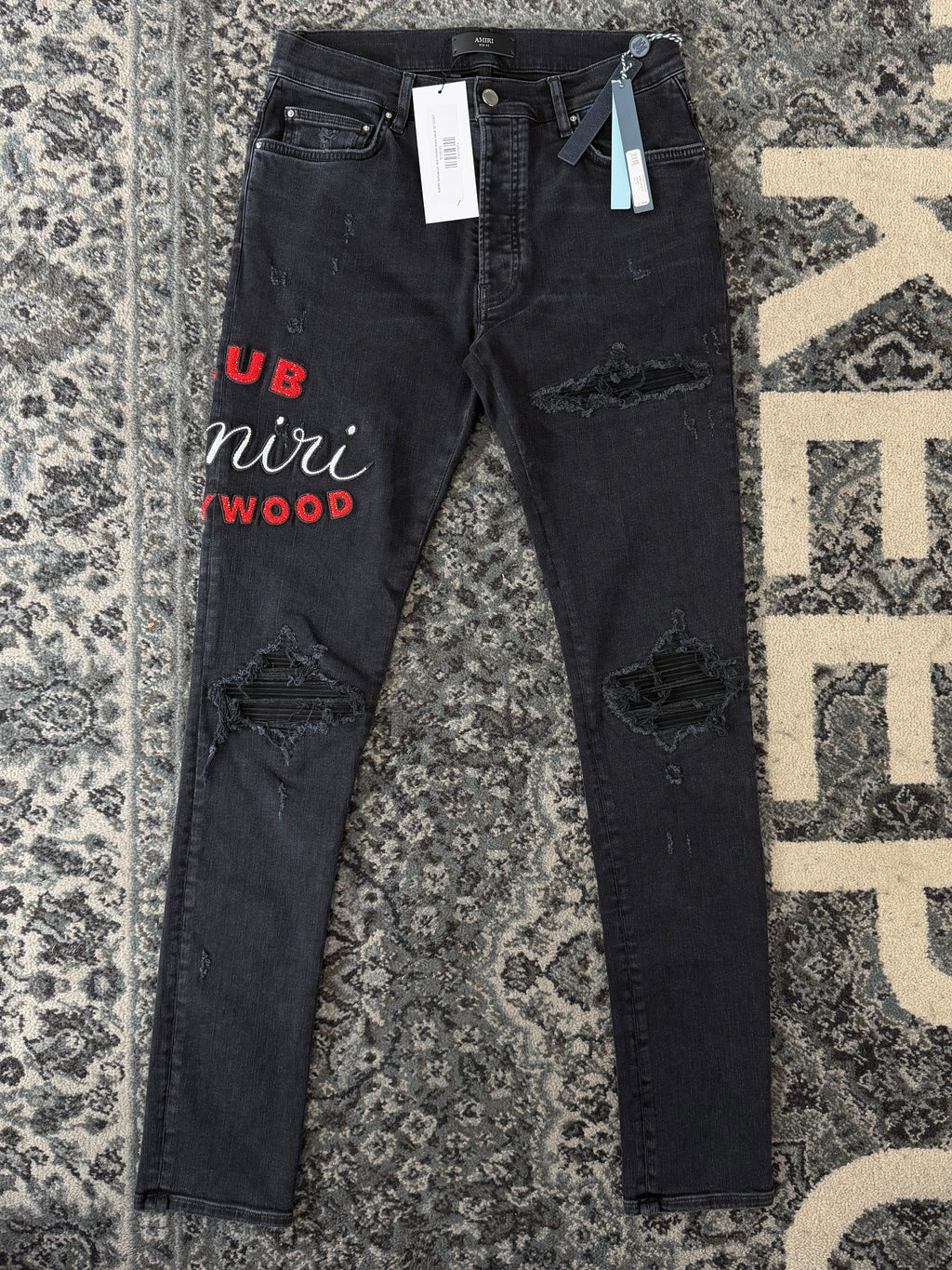 AMIRI hollywood club crystal jeans black 32 DSWT