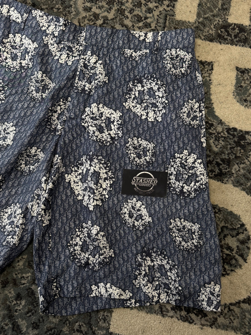 DIOR x DENIM TEARS oblique silk shorts 54 (36W) U