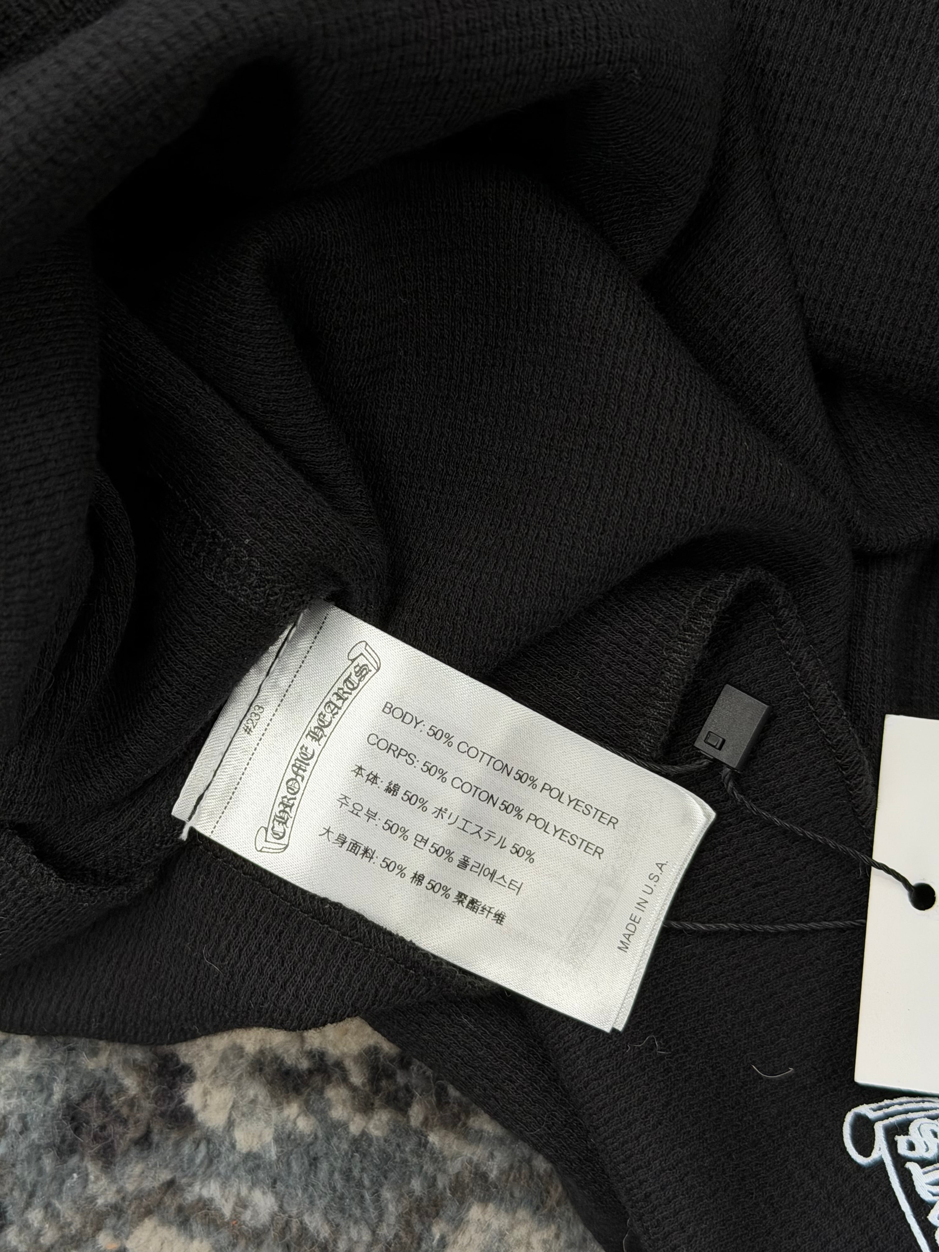 CHROME HEARTS floral horsehoe thermal black XXL DS