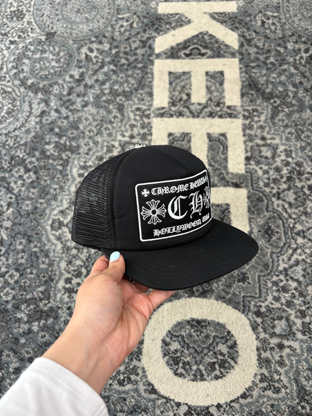 CHROME HEARTS ch hollywood trucker hat OS DS