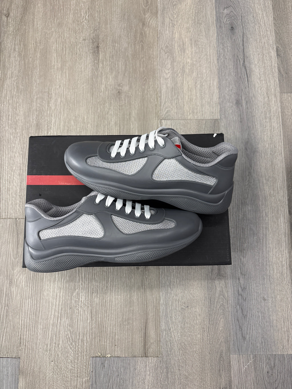Prada rubber grey cups sz 41 NEW