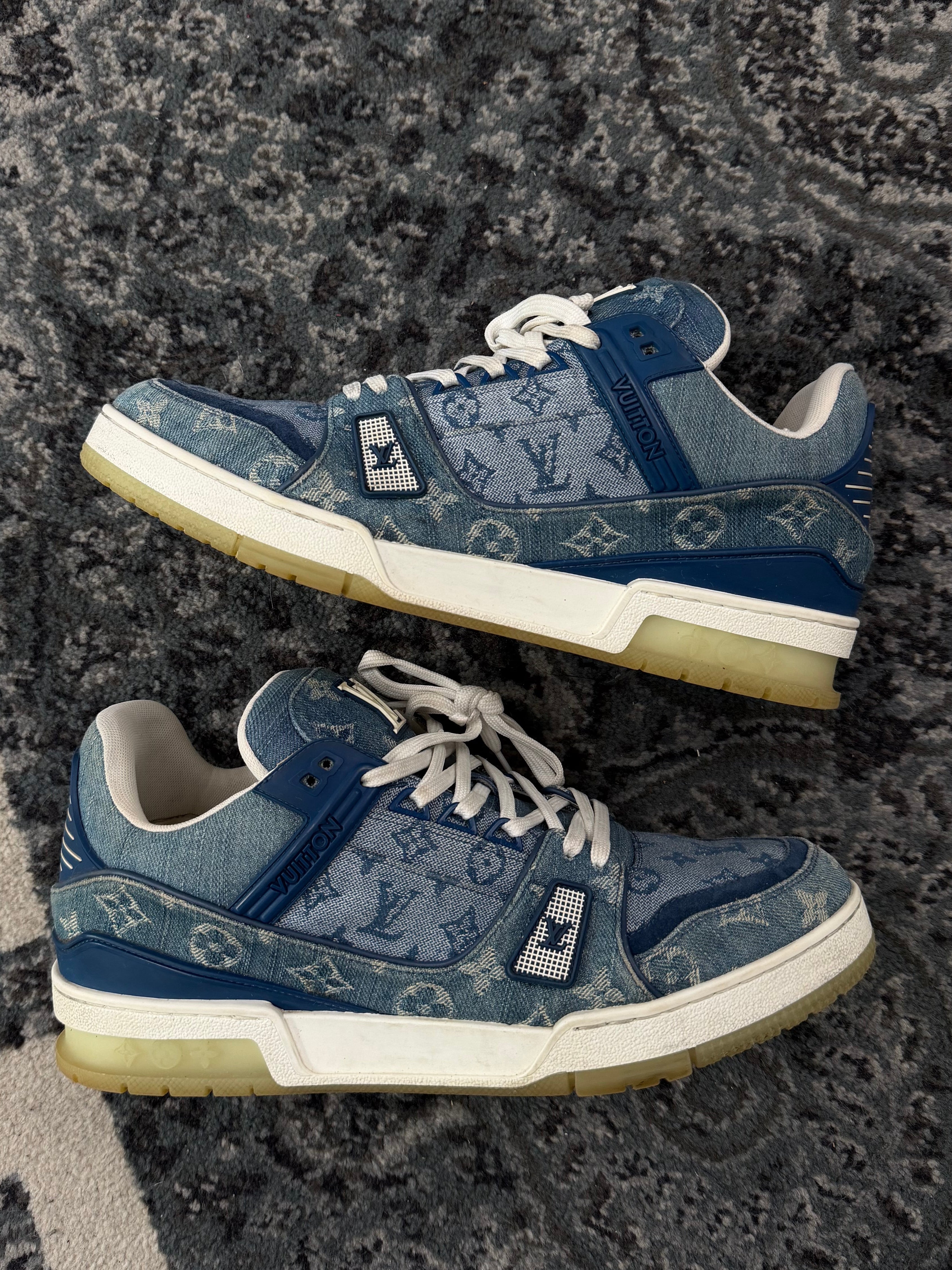 LV monogram trainers blue 9LV (10.5-11M) NB U