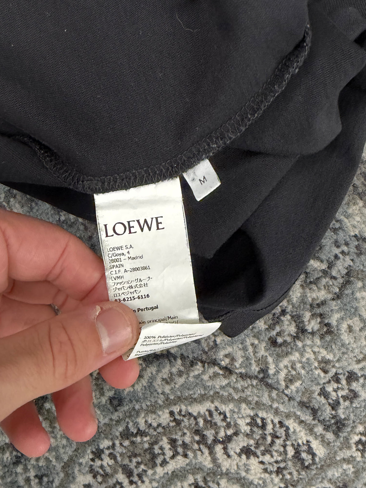 LOEWE logo shirt black/white M U