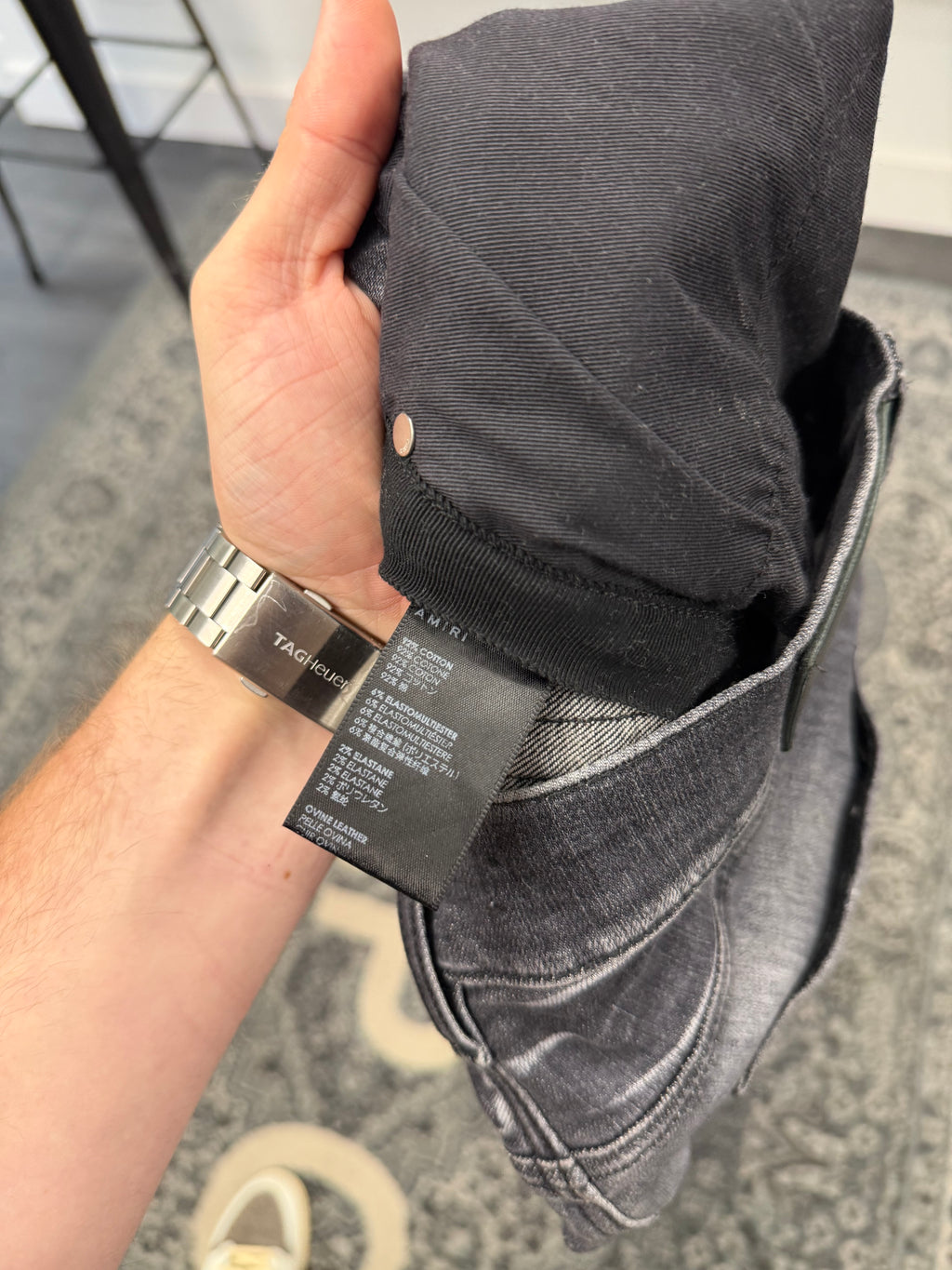 AMIRI black patch mx1 jeans storm grey 30 U