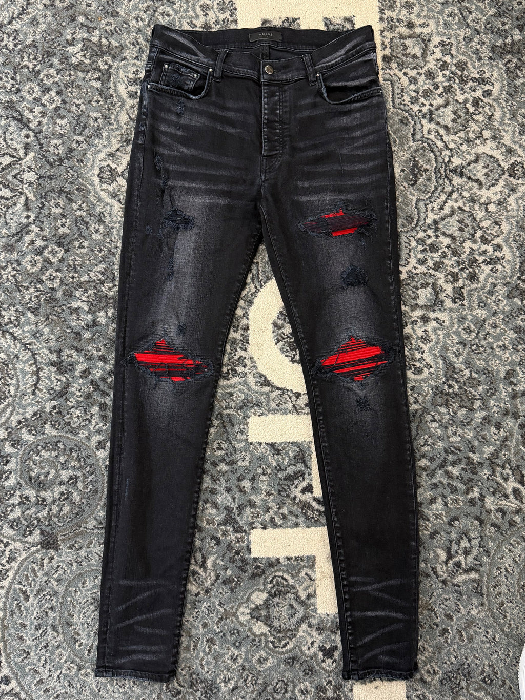 AMIRI red patch mx1 jeans black 34 U