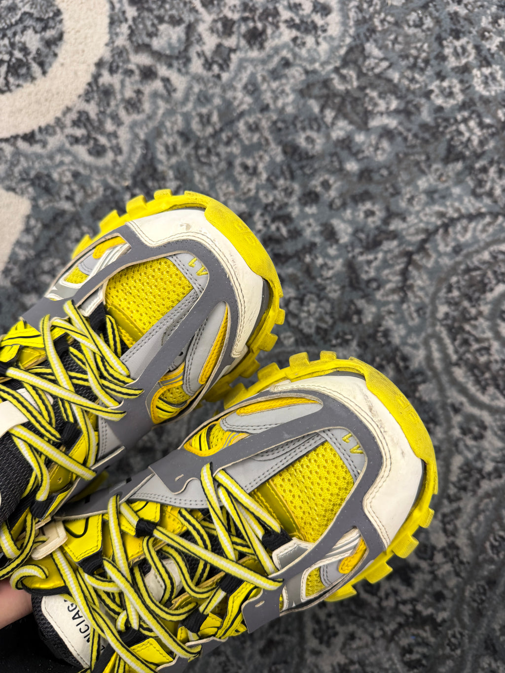 BALENCIAGA track runners yellow/grey 41 (8M) NB U