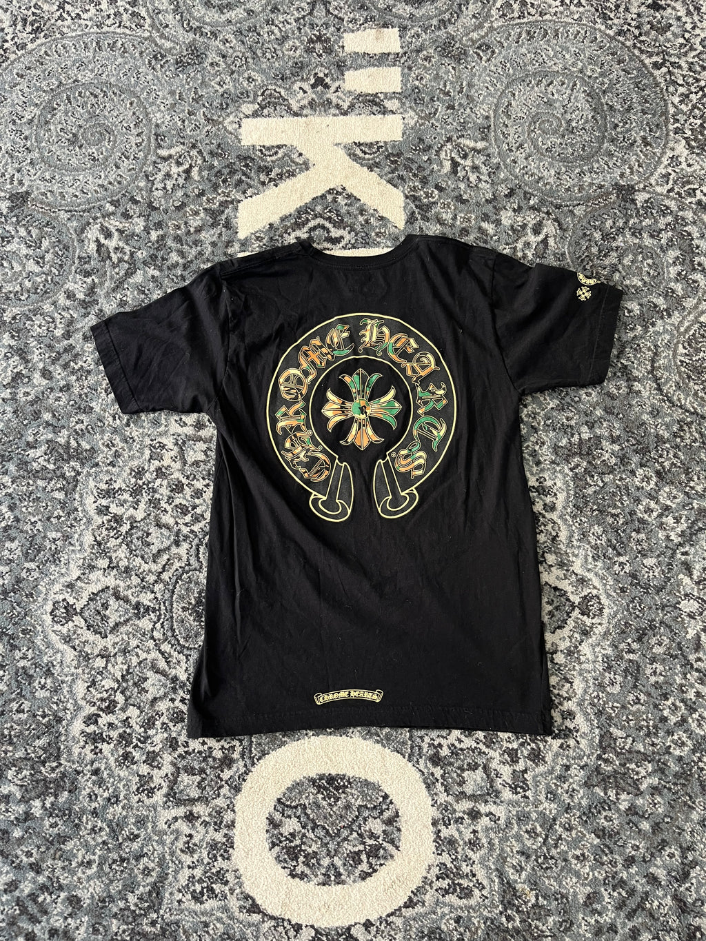 CHROME HEARTS camo horseshoe shirt black L U