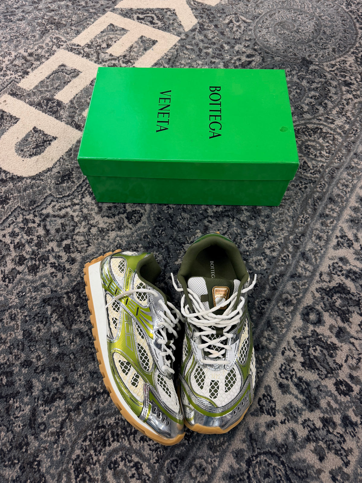 Bottega Veneta Olive Runners Size 46 With Box U