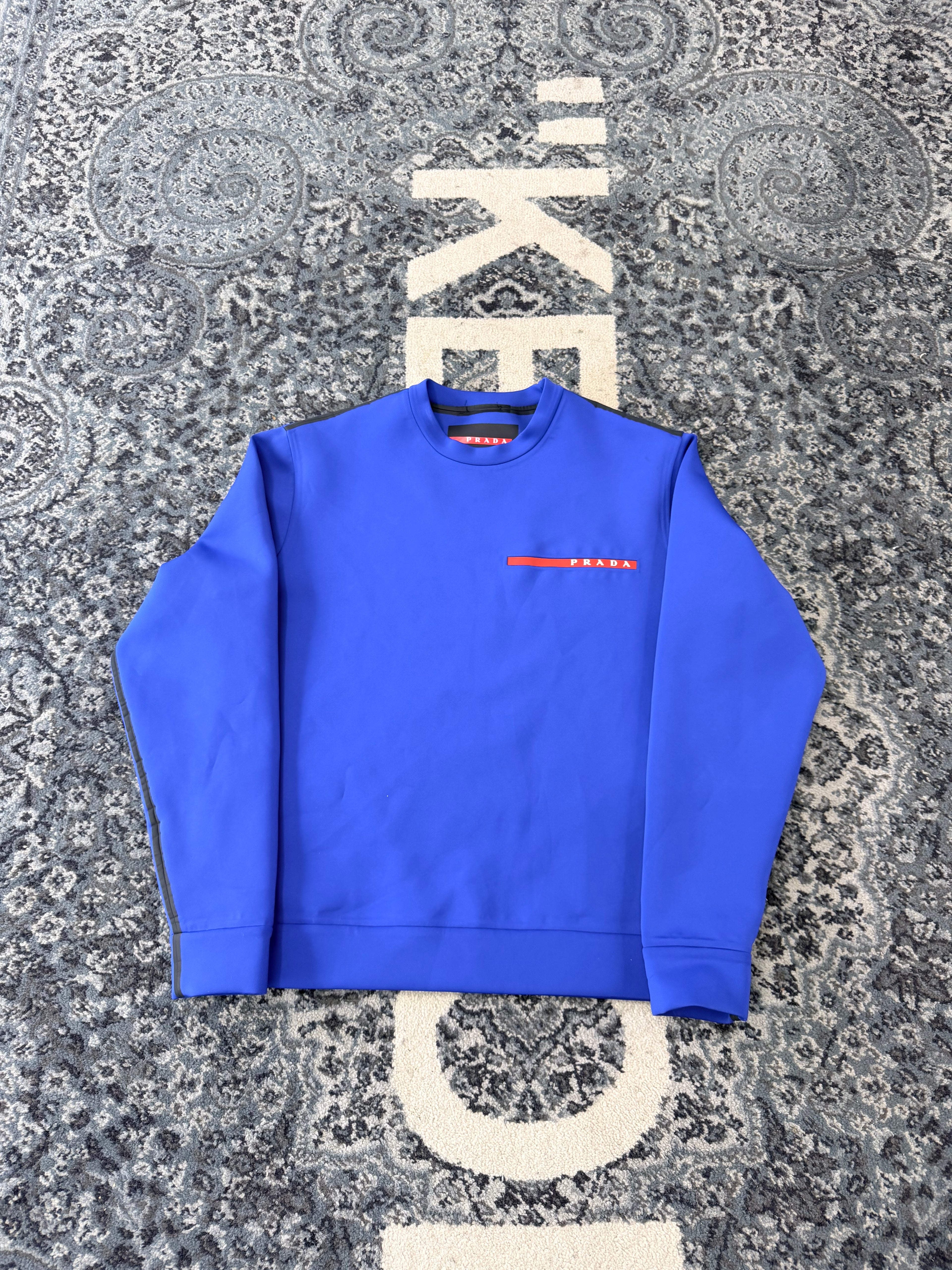 PRADA technical fabric sweater blue L U