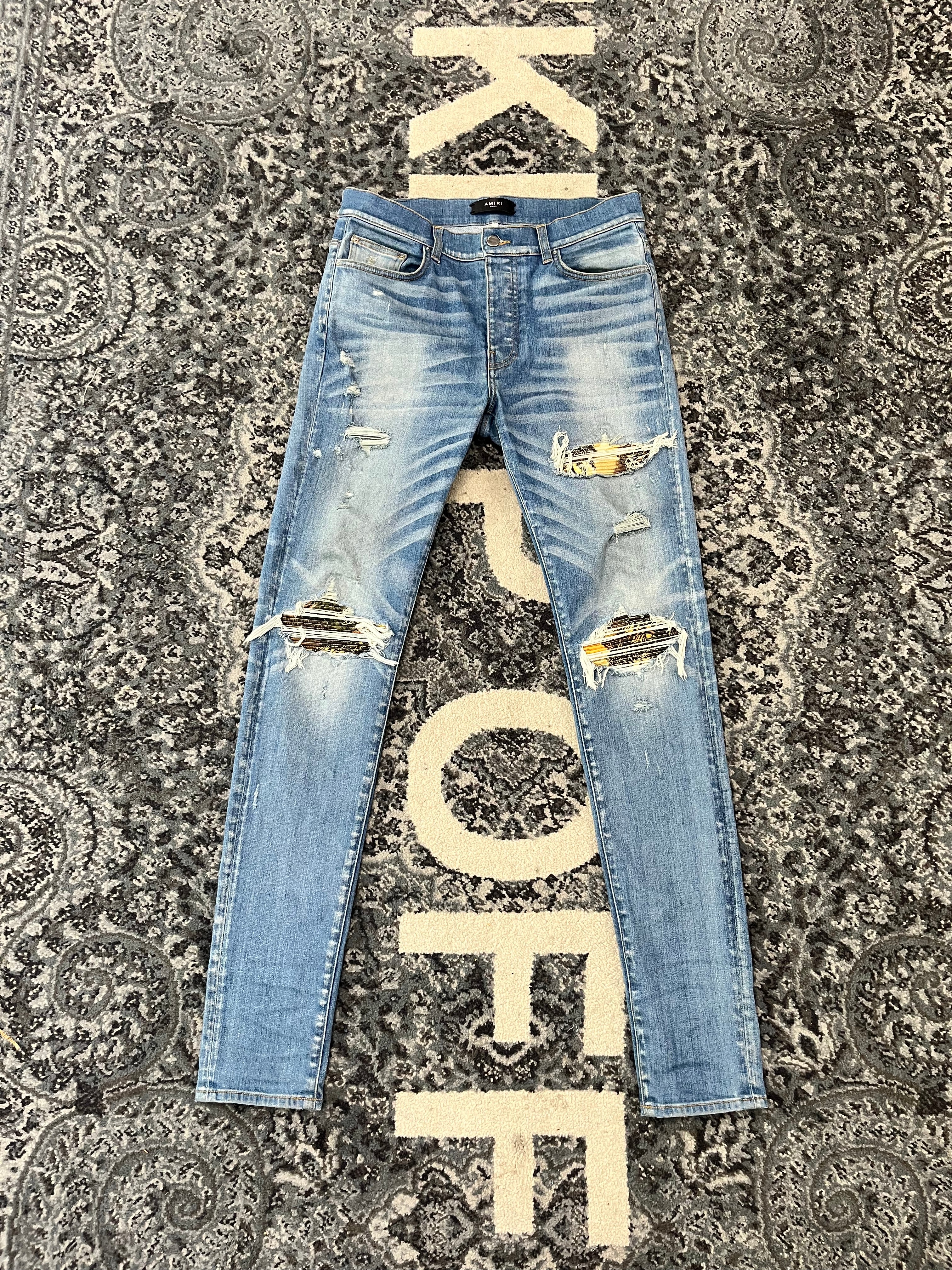 Amiri Mx1 Light Wash Aloha Patch Size 33 U