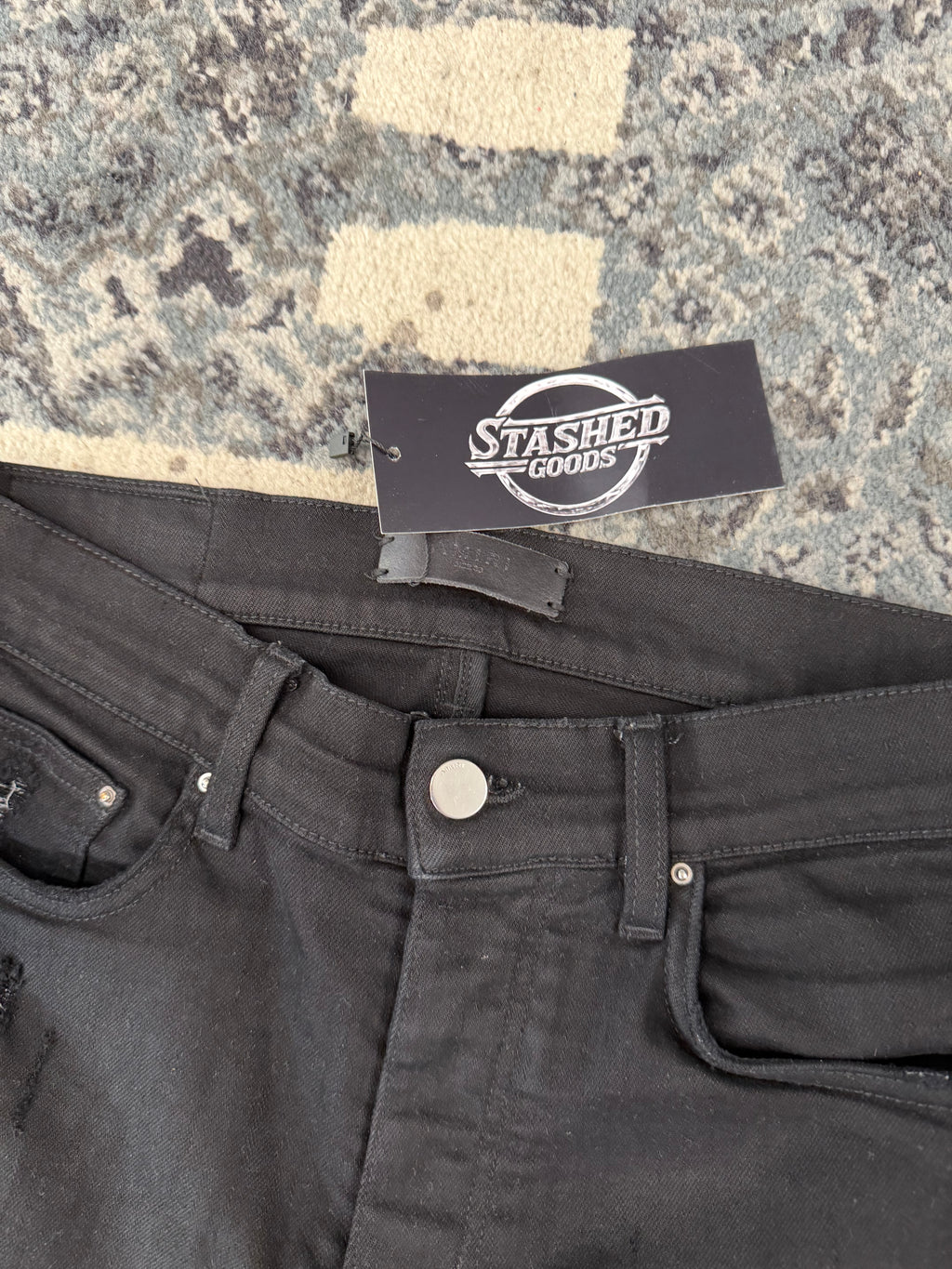 AMIRI black patch mx1 jeans black 30 U