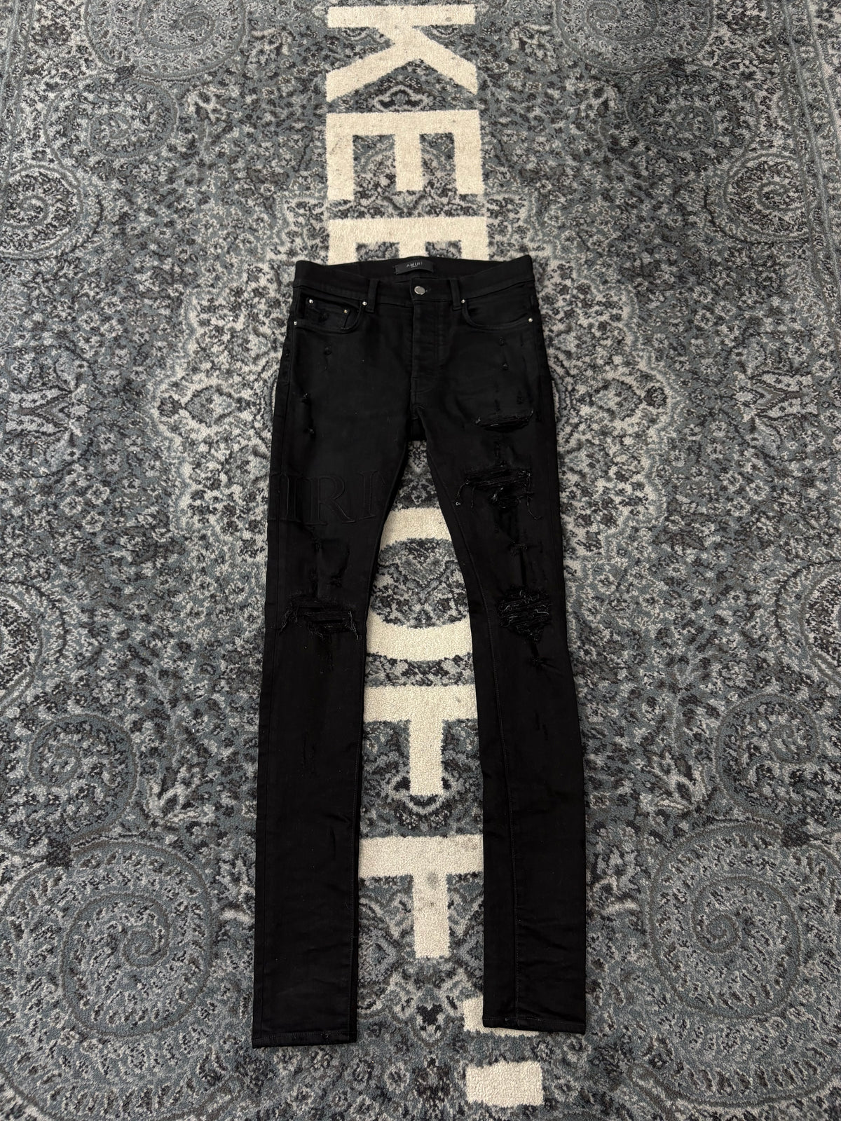 Amiri Side Logo Black Jeans Size 30 U