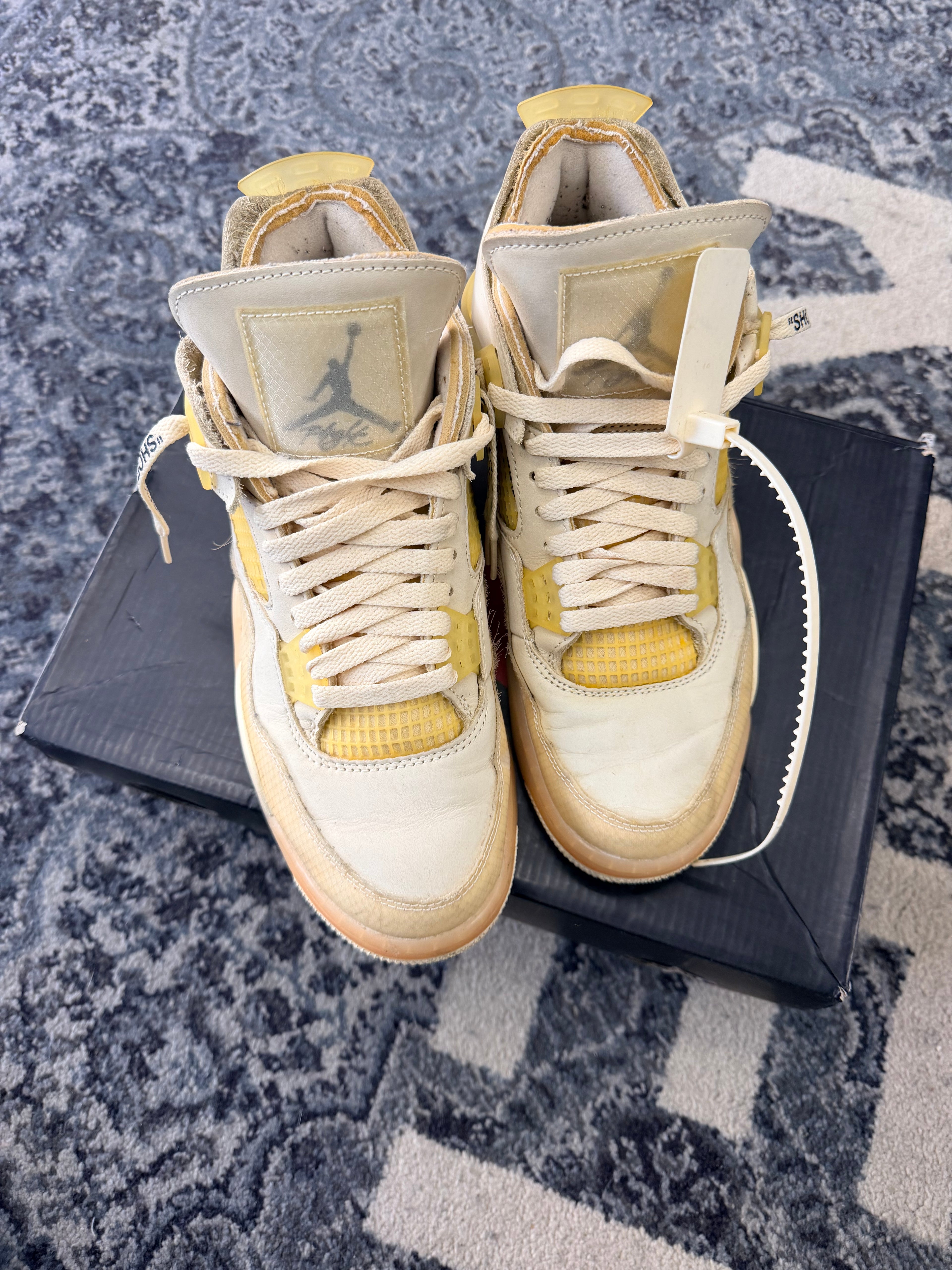Jordan 4 off white size 10.5 W/ 9 M OG ALL