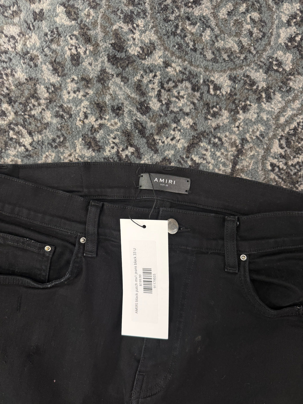 AMIRI black patch mx1 jeans black 33 U