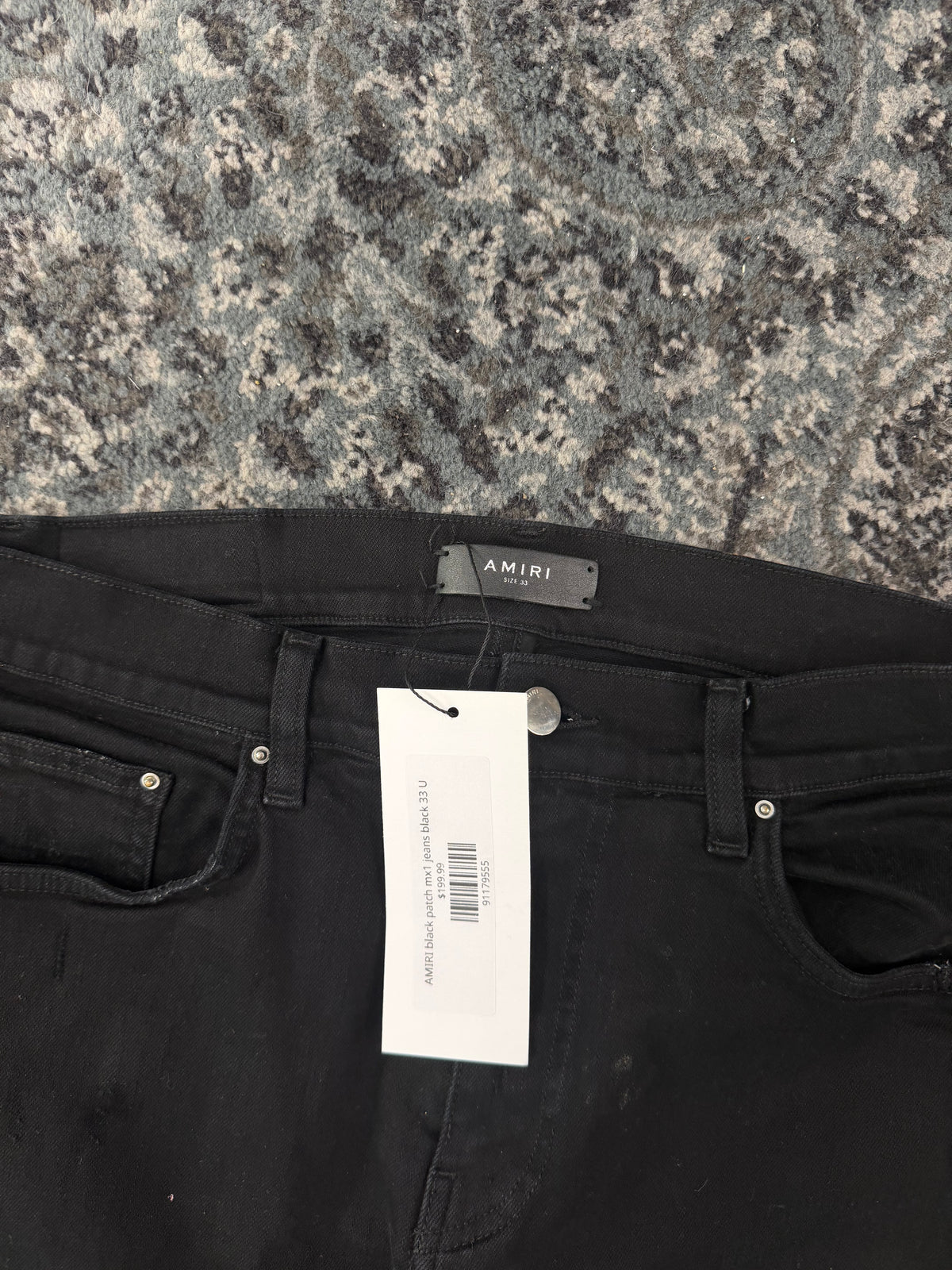 AMIRI black patch mx1 jeans black 33 U