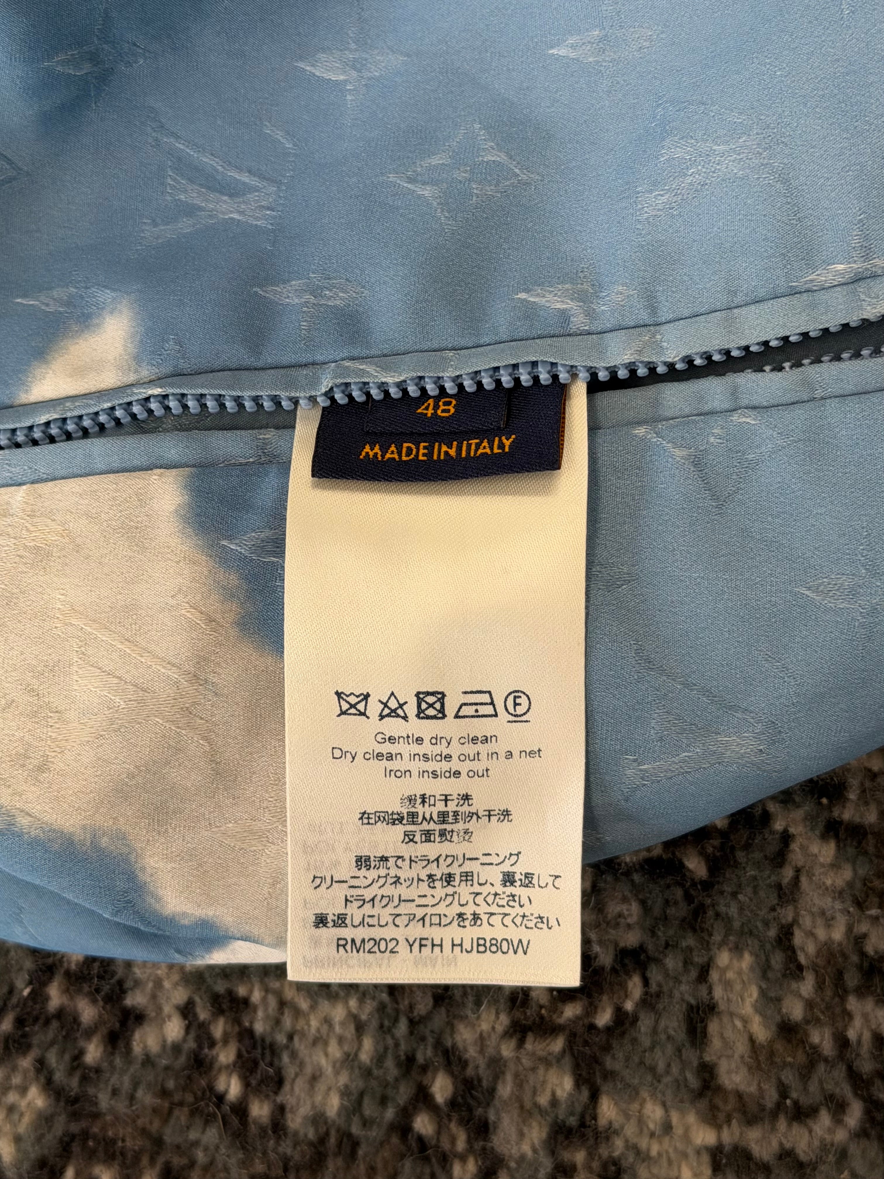 LV monogram cloud windbreaker blue 48 (Fits S) U
